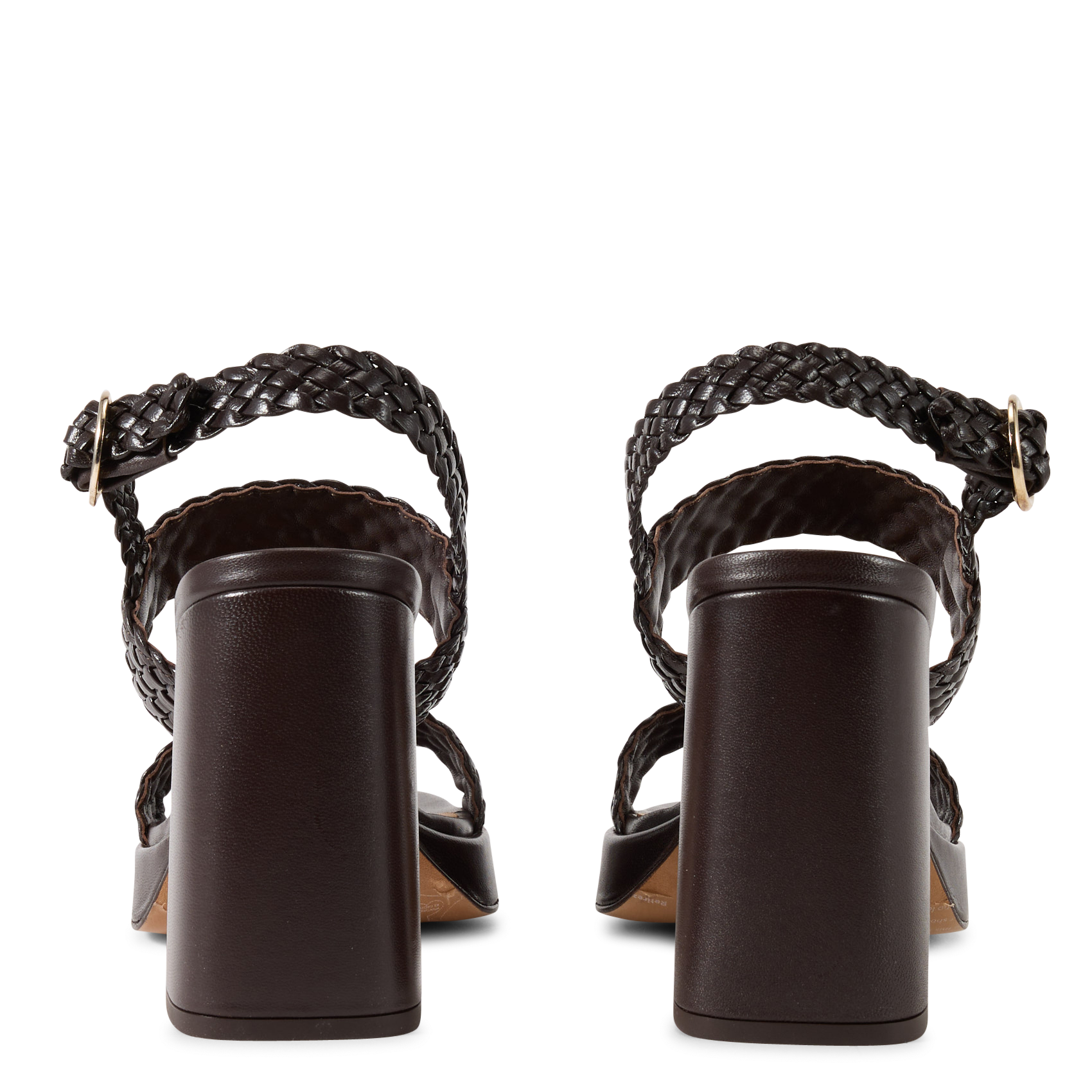 Sandales à talon en cuir BOBBIES Marron