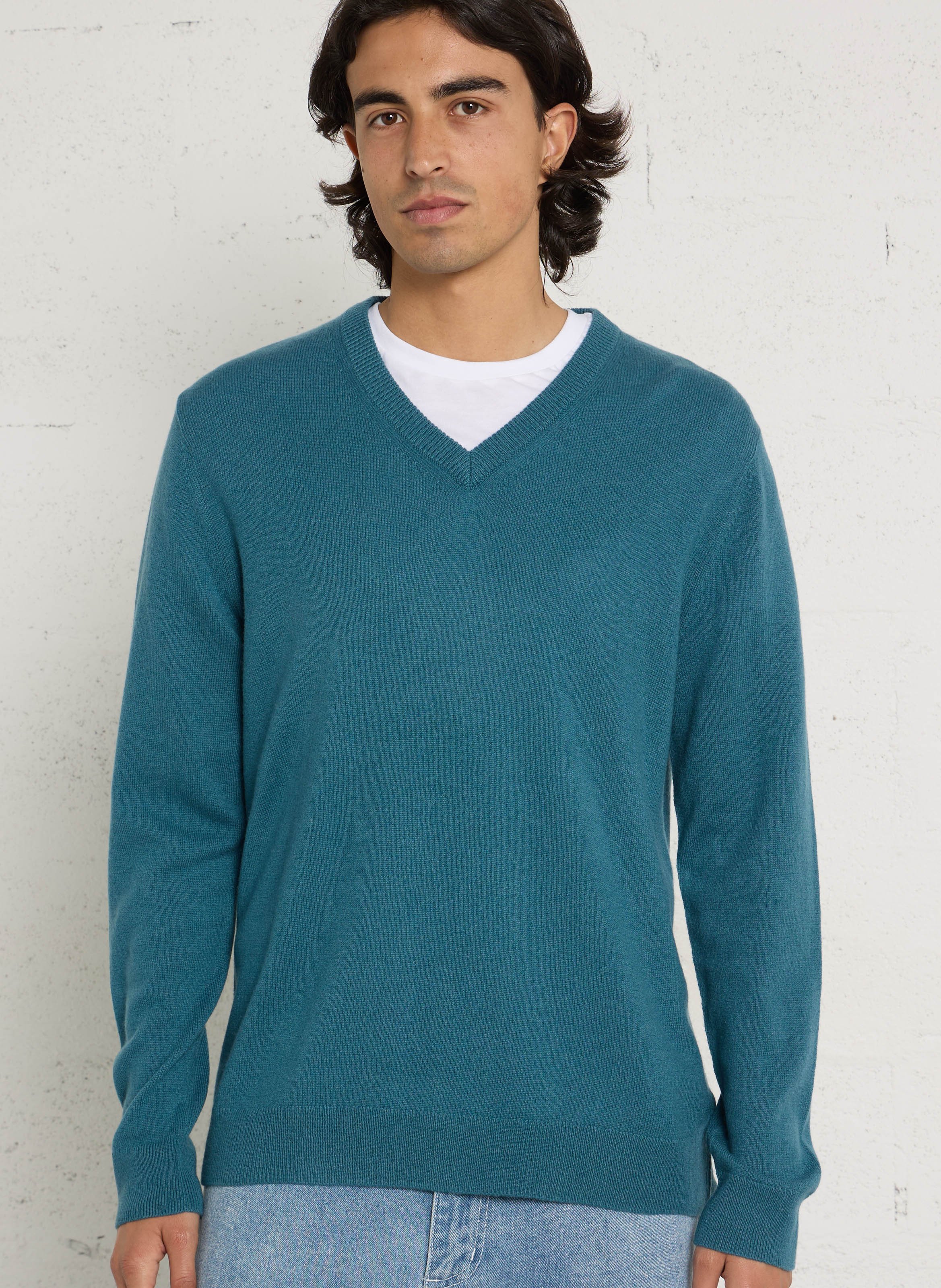 Pull en cachemire AU PRINTEMPS PARIS Bleu