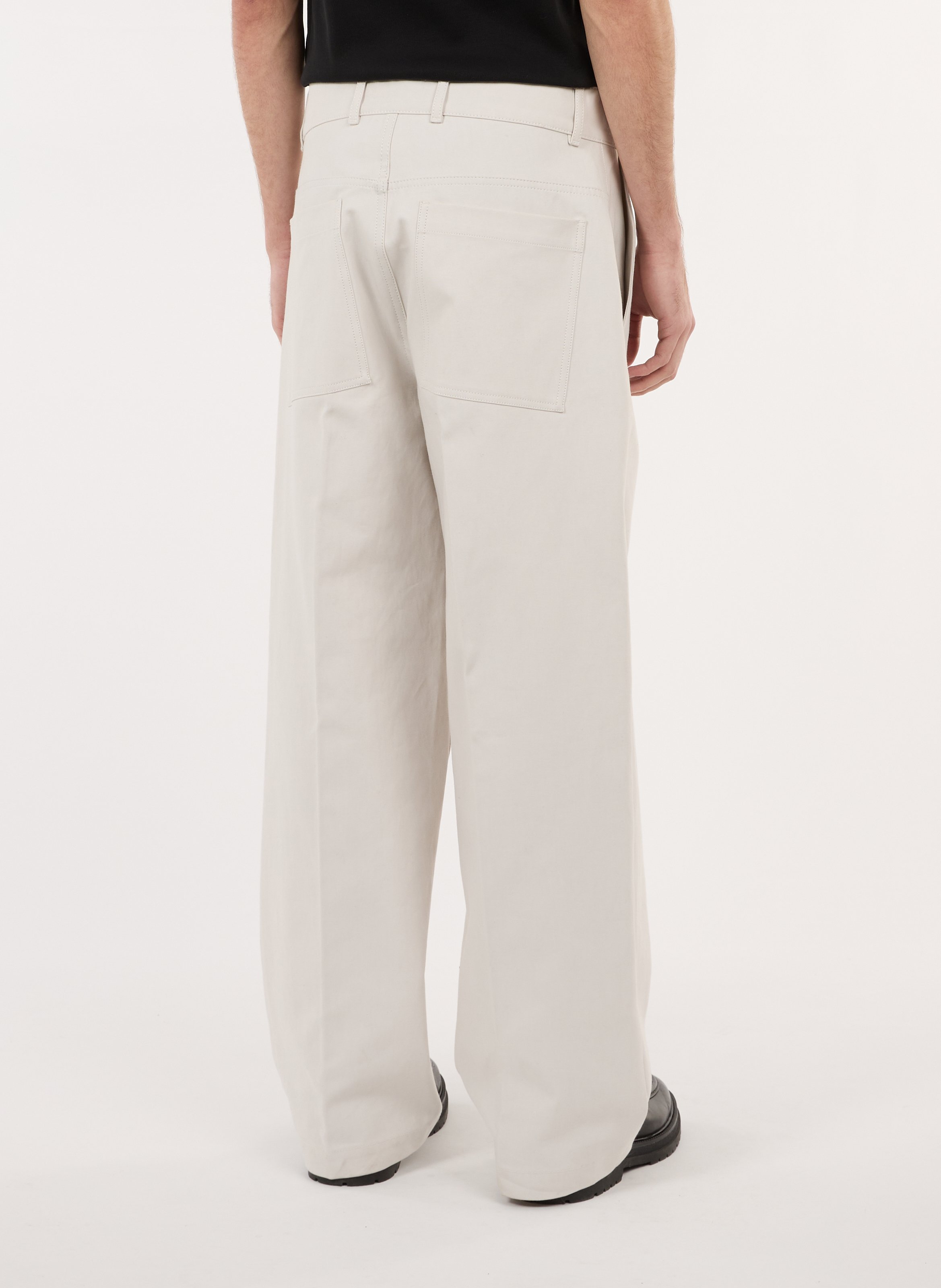 Gerade geschnittene Baumwollhose SAISON 1865 Beige