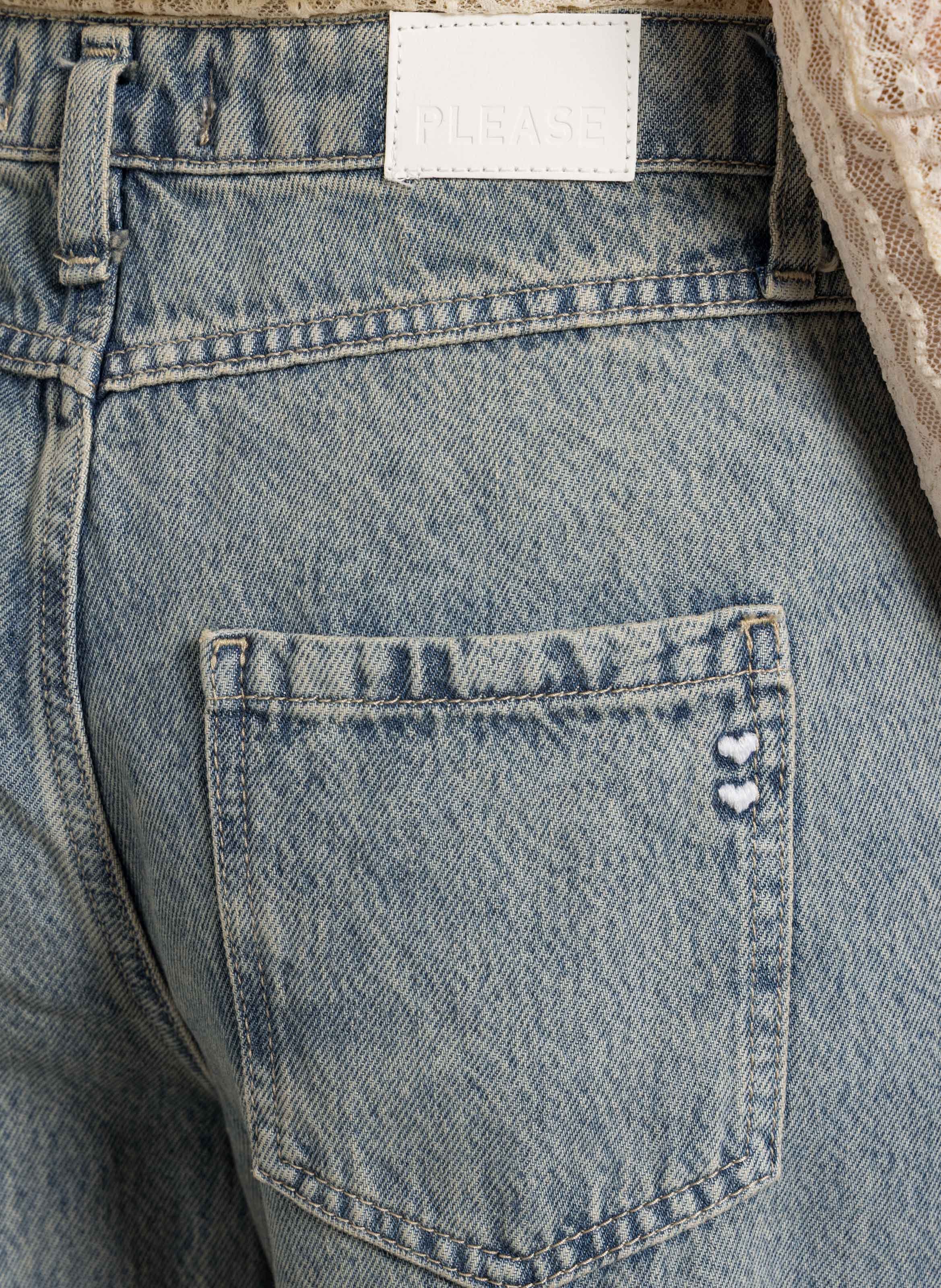 Balloon cropped pants PLEASE Blue