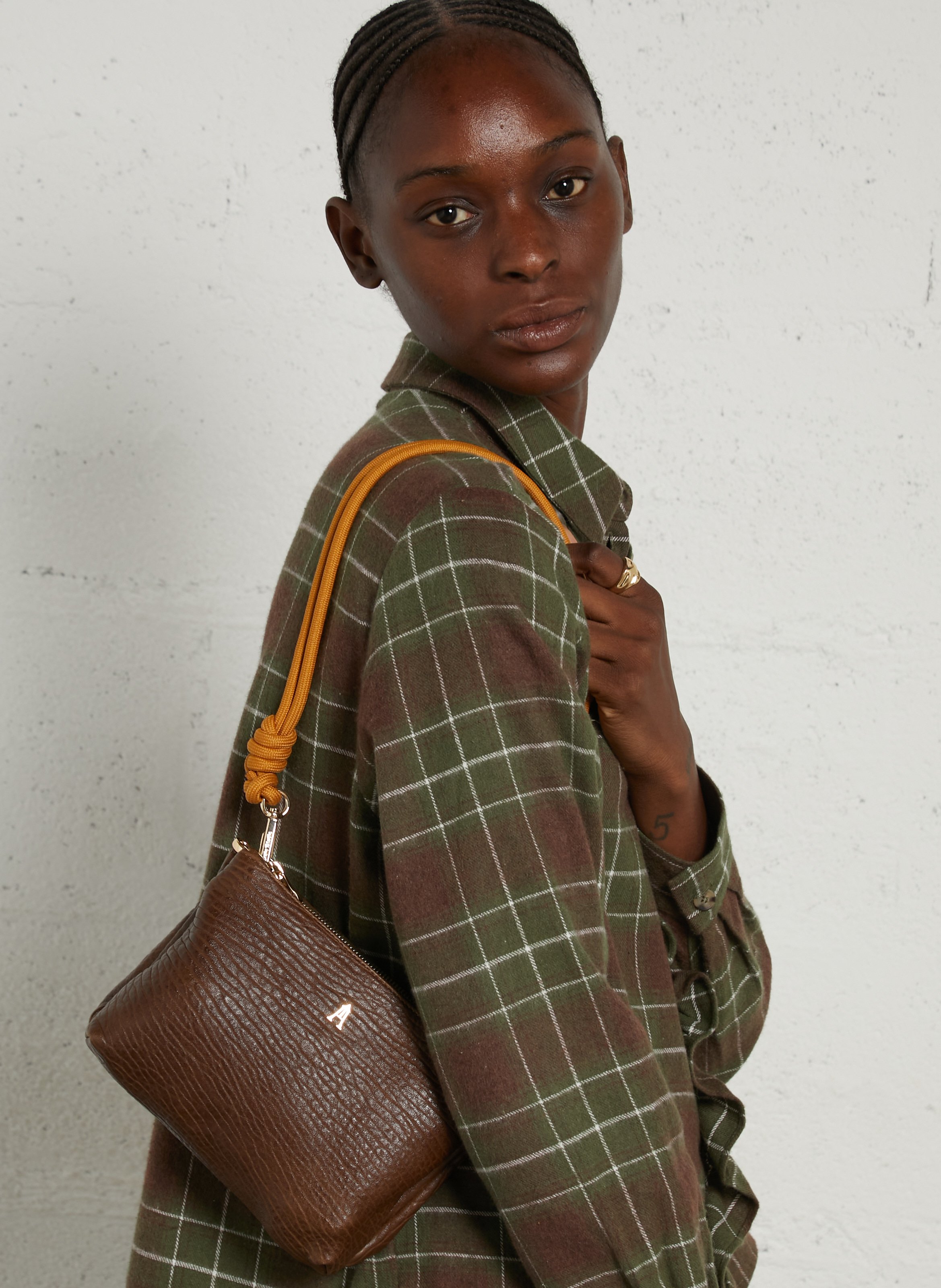 Sac bandoulière en cuir  CRAIE STUDIO Marron