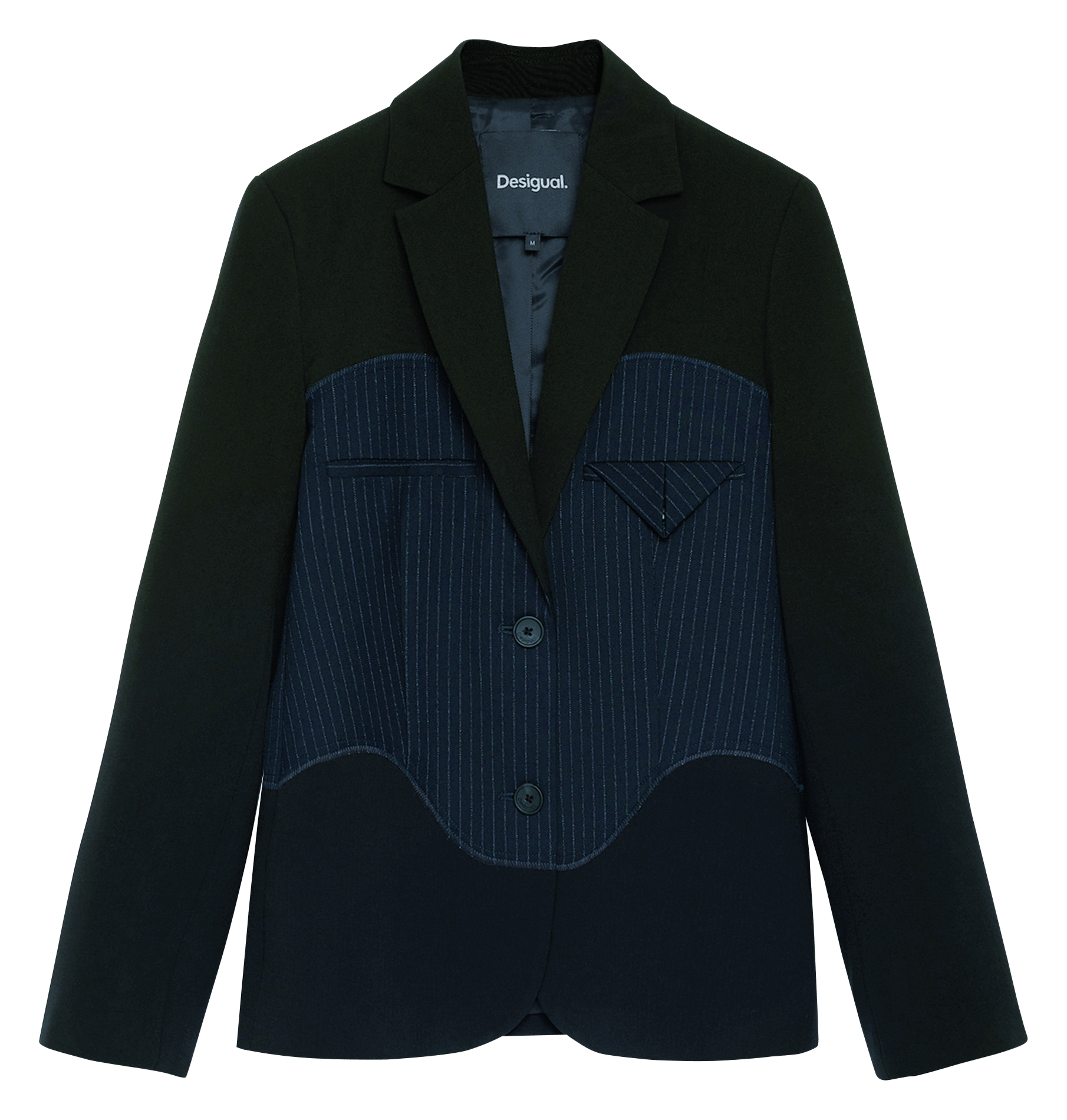 Veste col tailleur  DESIGUAL Bleu