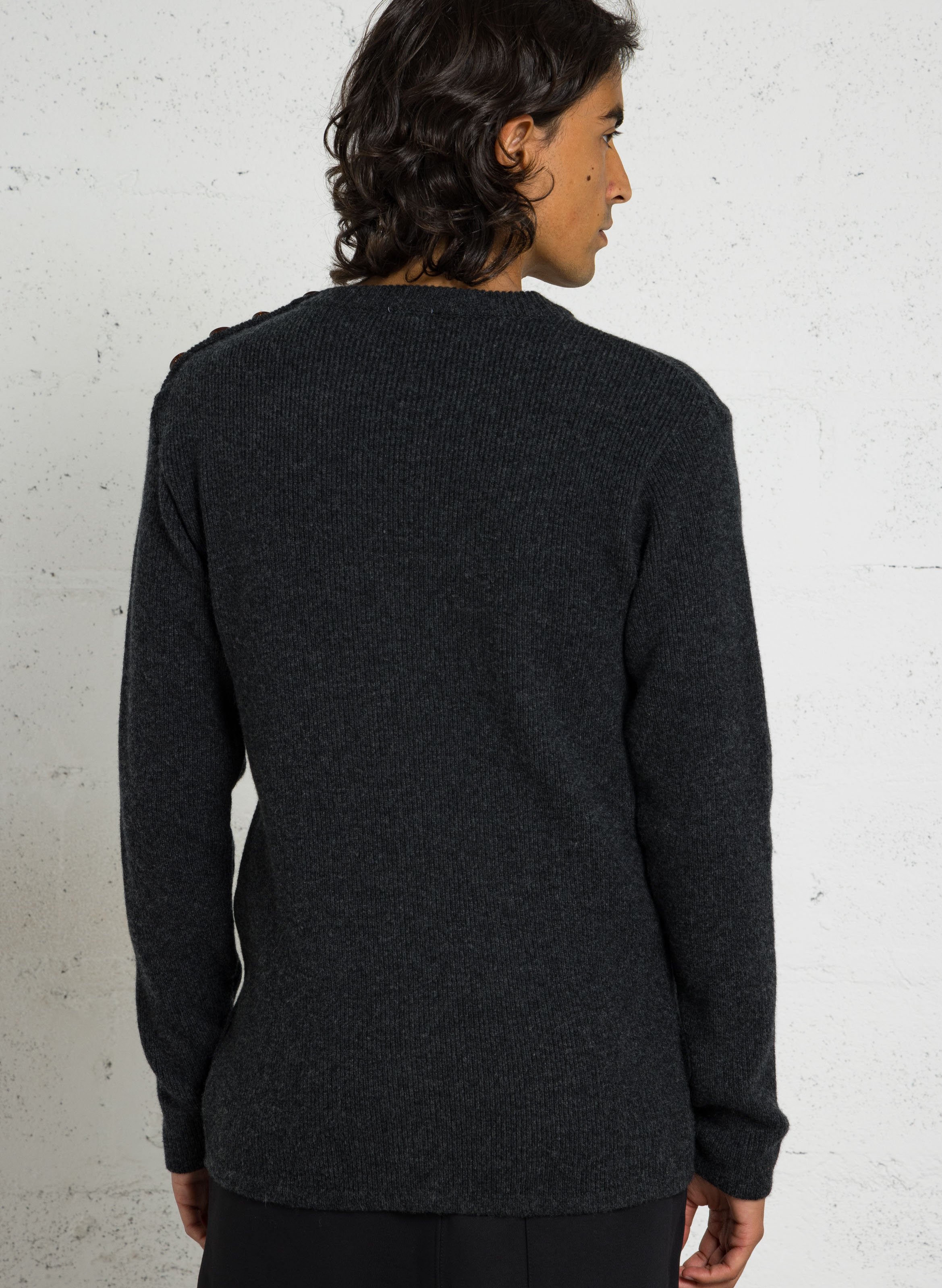 Rundhalspullover aus Lammwolle ARMOR LUX Grau