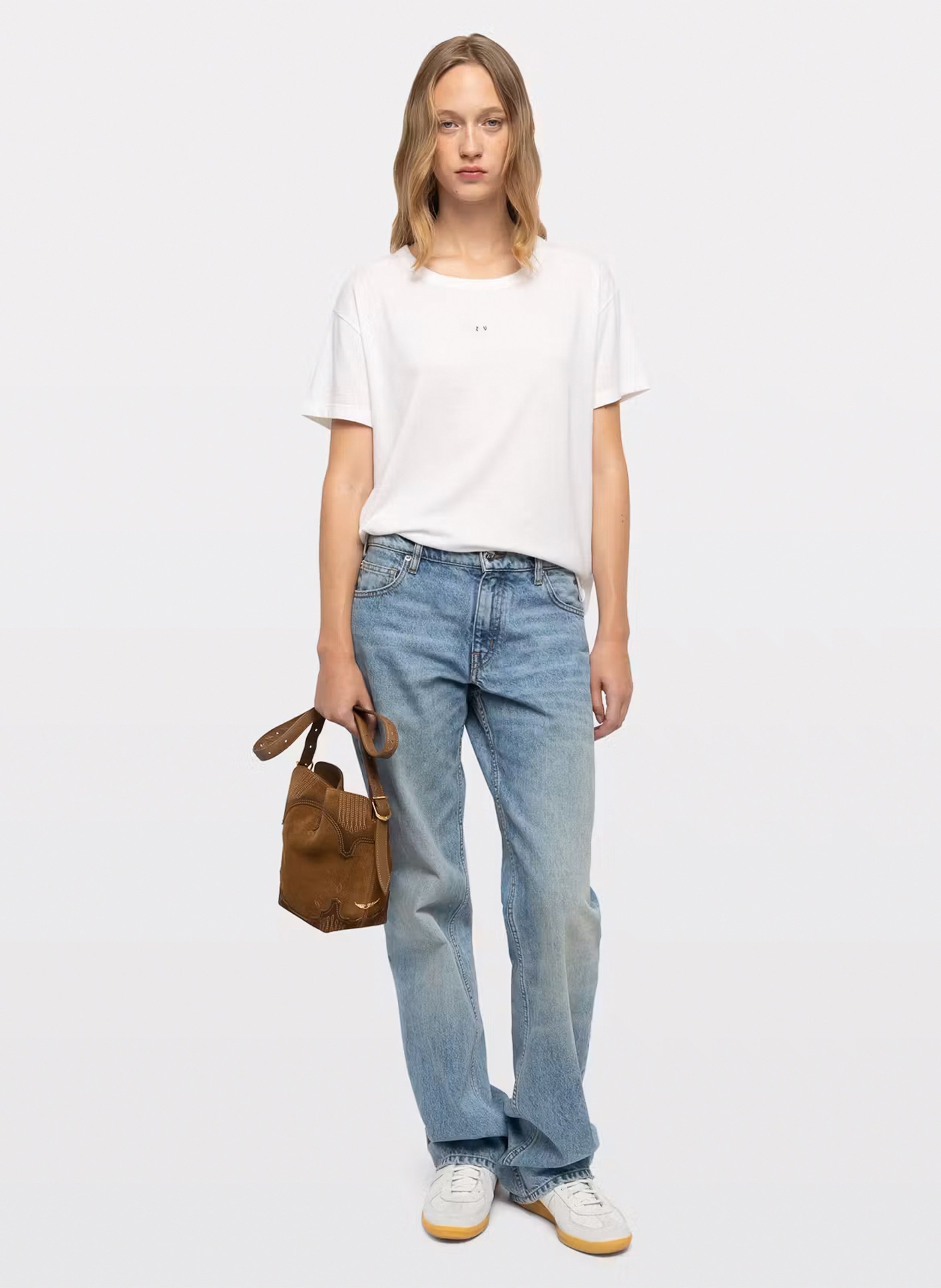Sac bandoulière en cuir ZADIG&VOLTAIRE Marron