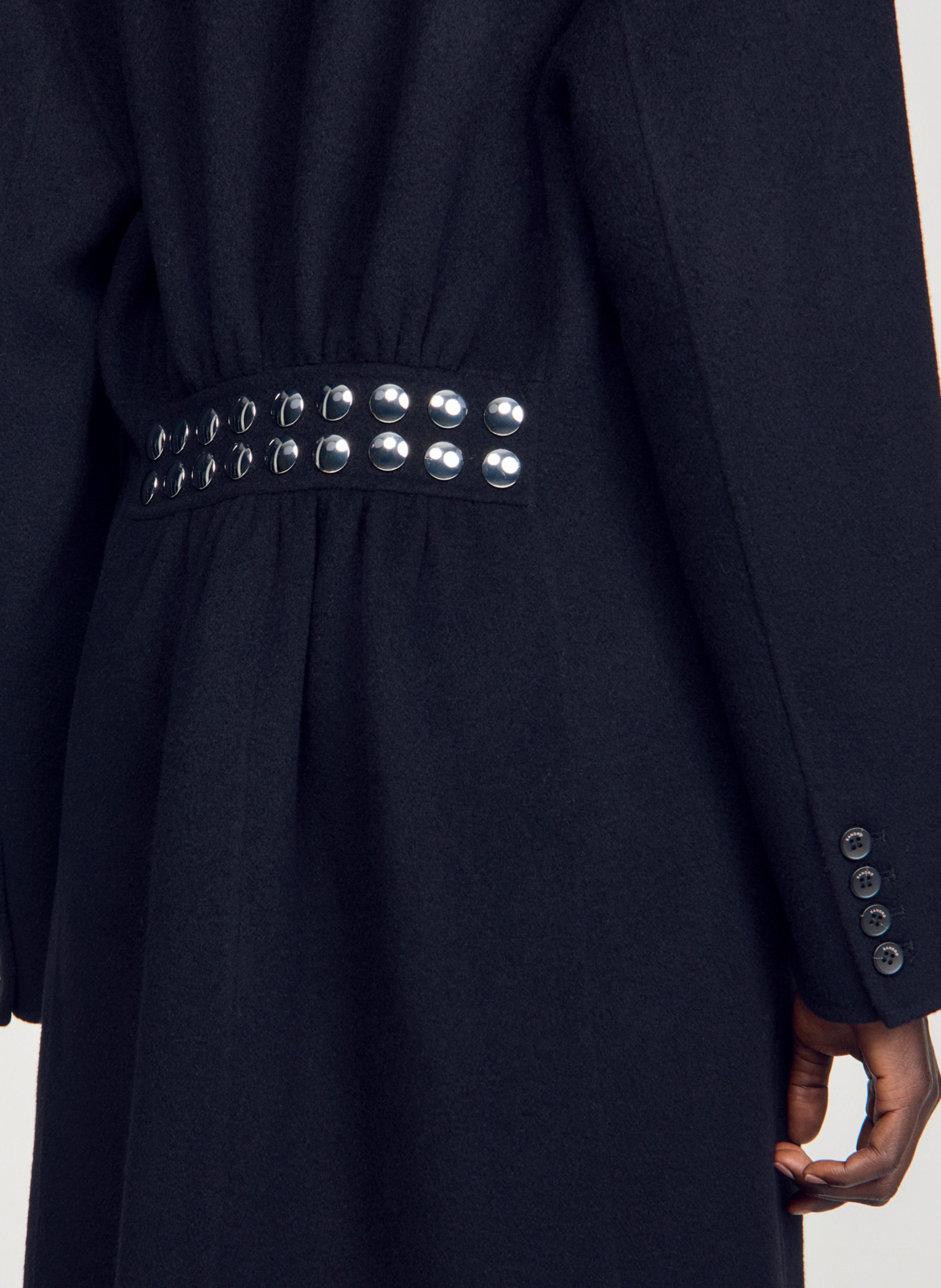 Manteau oversize en laine SANDRO Noir