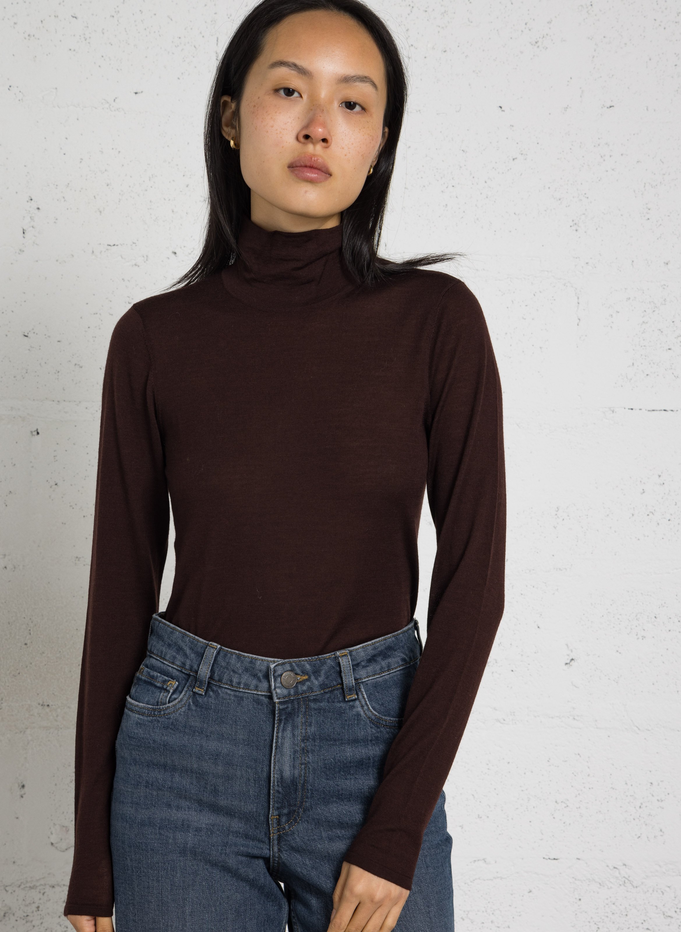 Slim fit merino wool turtleneck sweater PETITE MENDIGOTE