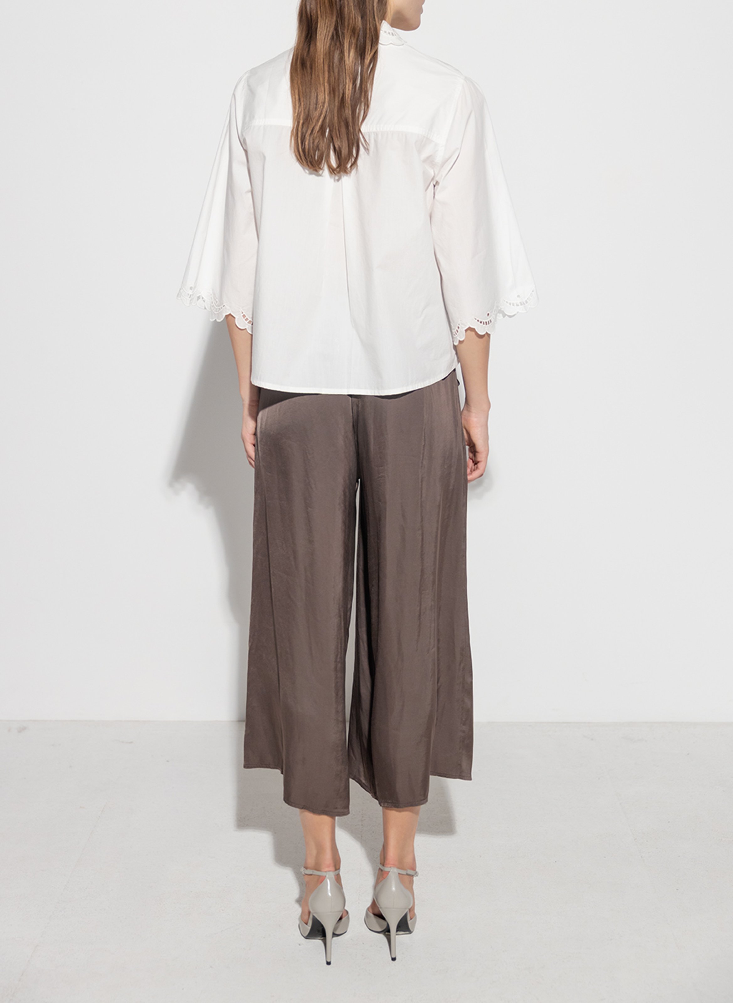 Chemise ample en coton bio PROJECT-AJ117 Blanc