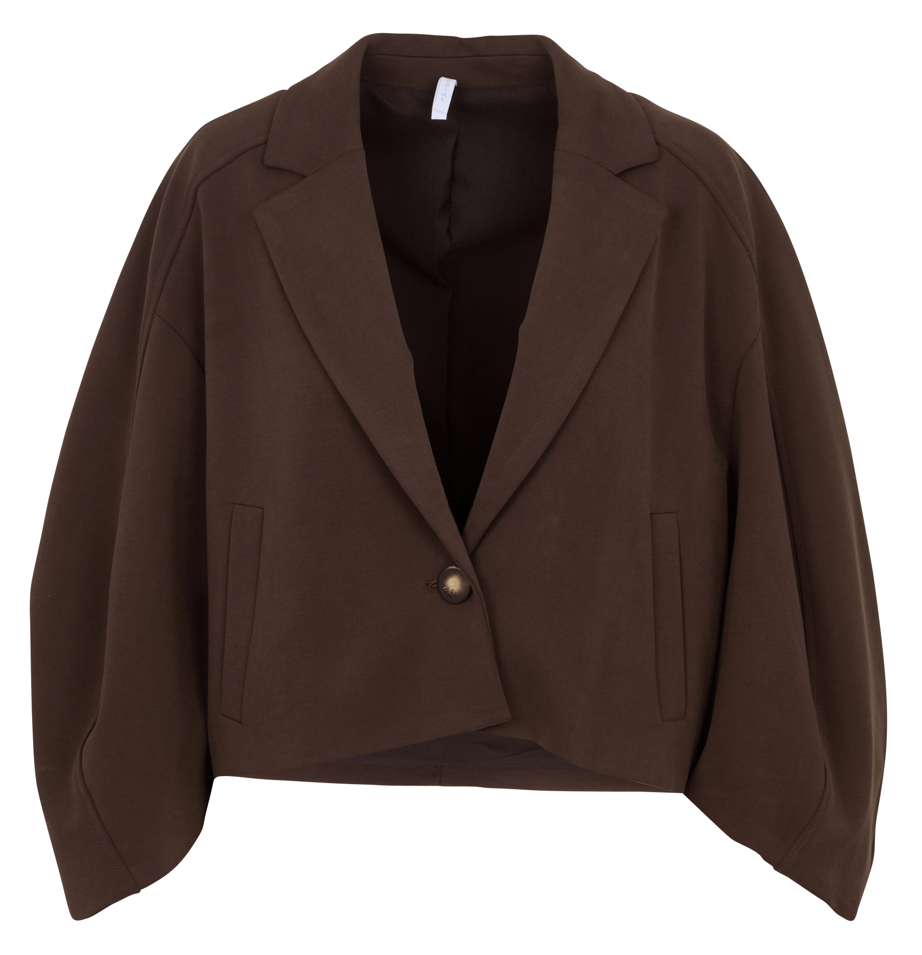 Short straight-cut buttoned jacket IMPERIAL Brown