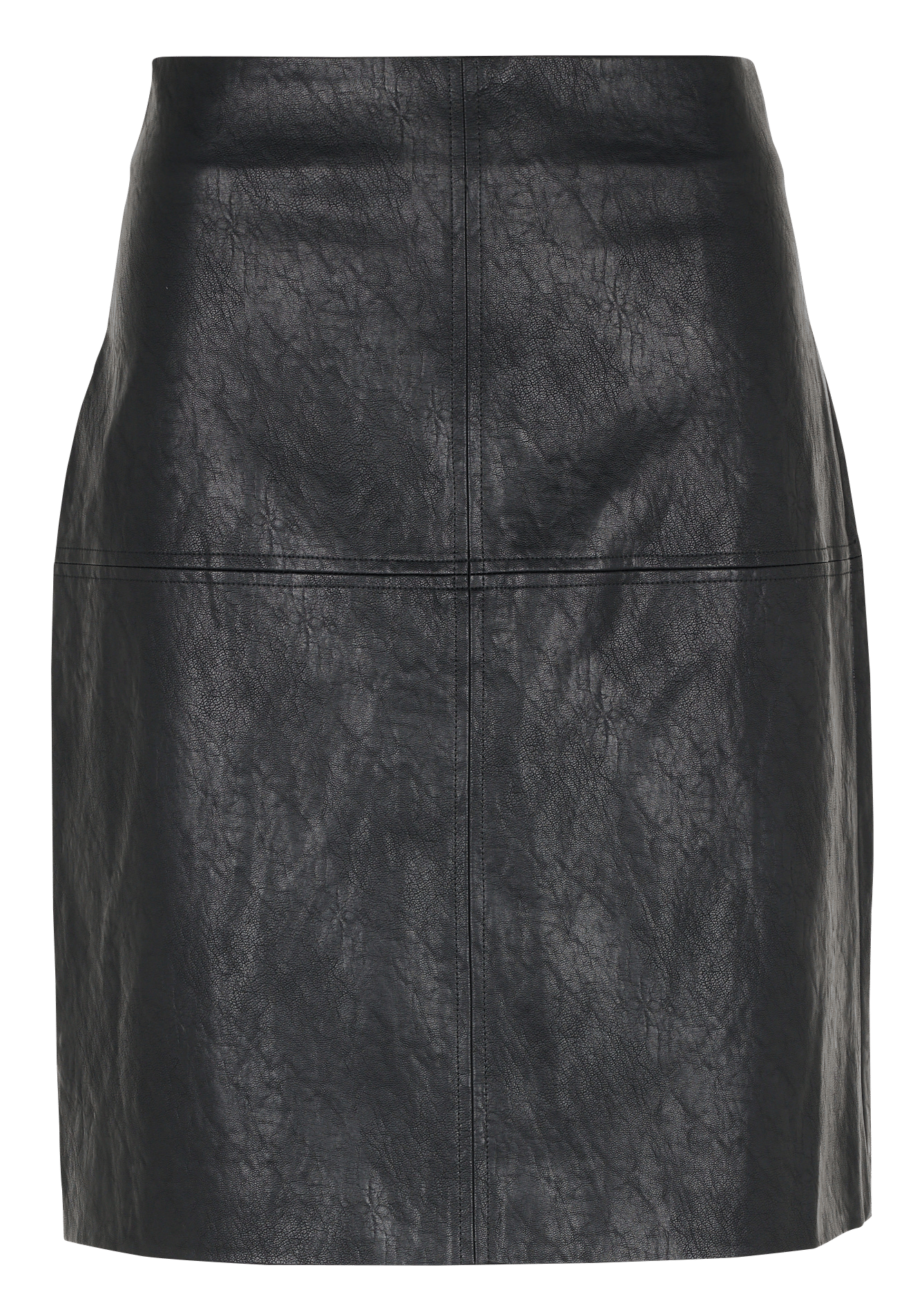 Jupe midi droite en simili cuir KOOKAI Noir