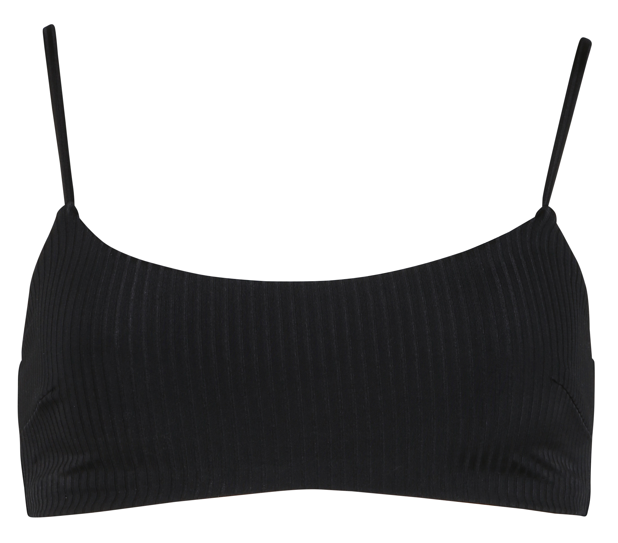 Ribbed bikini top ALBERTINE Black