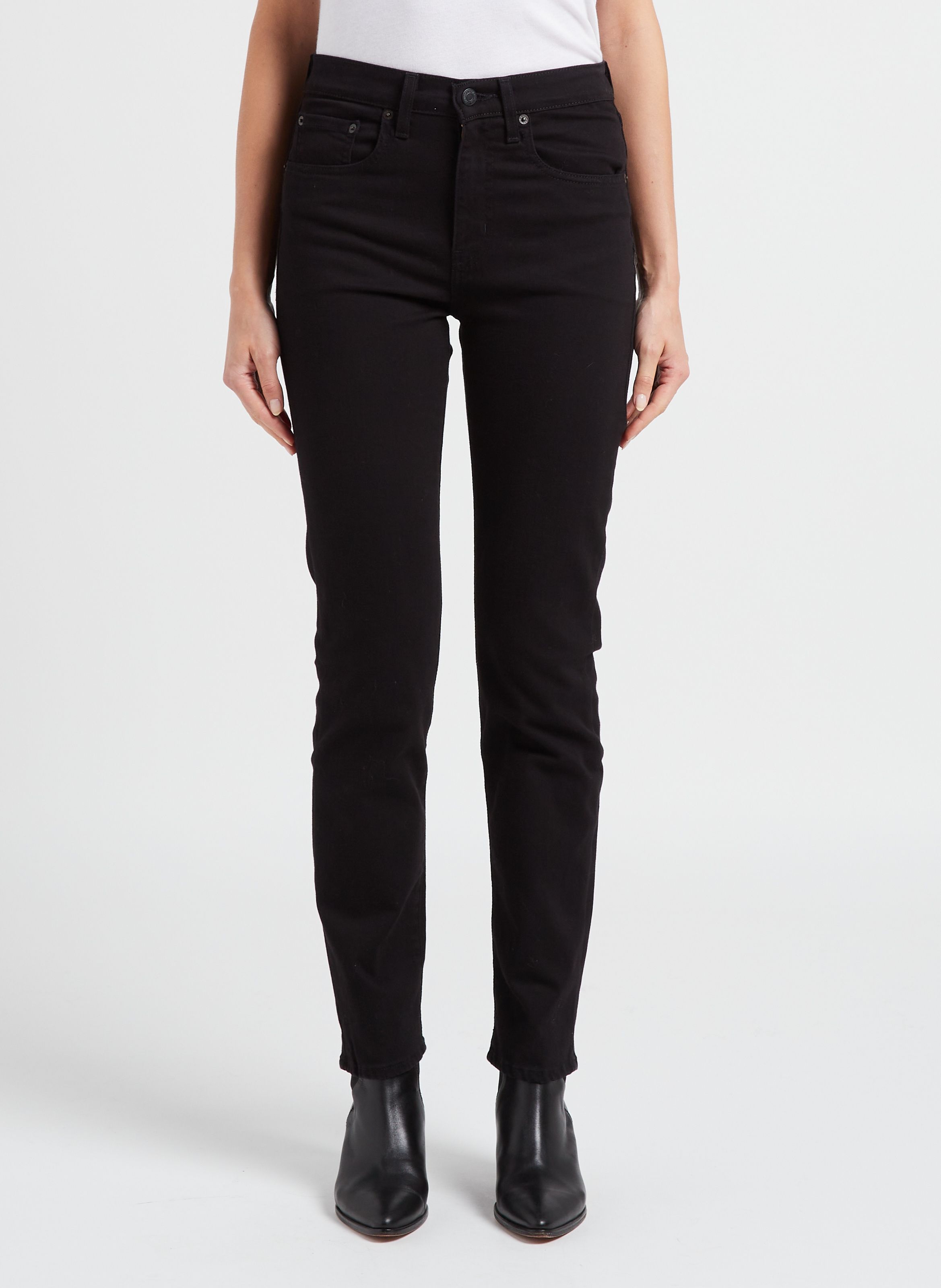 Levi's 724 high hot sale rise straight black