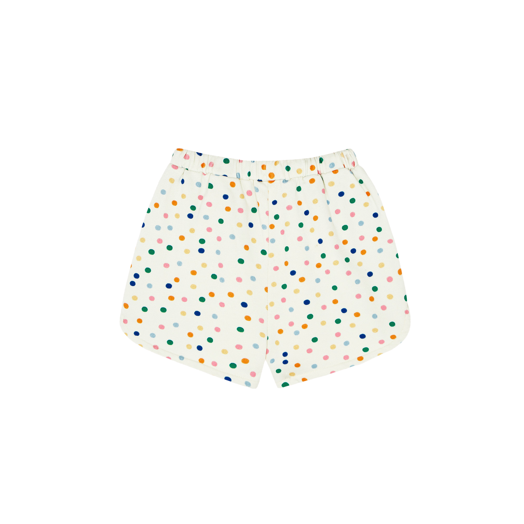 Short taille haute en coton bio à pois THE CAMPAMENTO Blanc