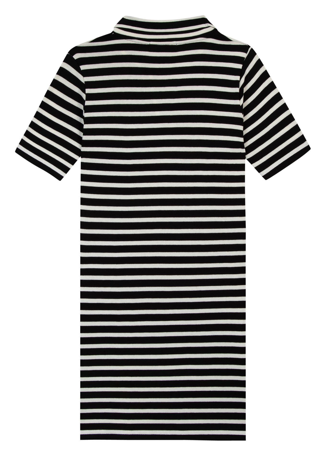 Robe courte droite en bio à rayures MAISON LABICHE Noir