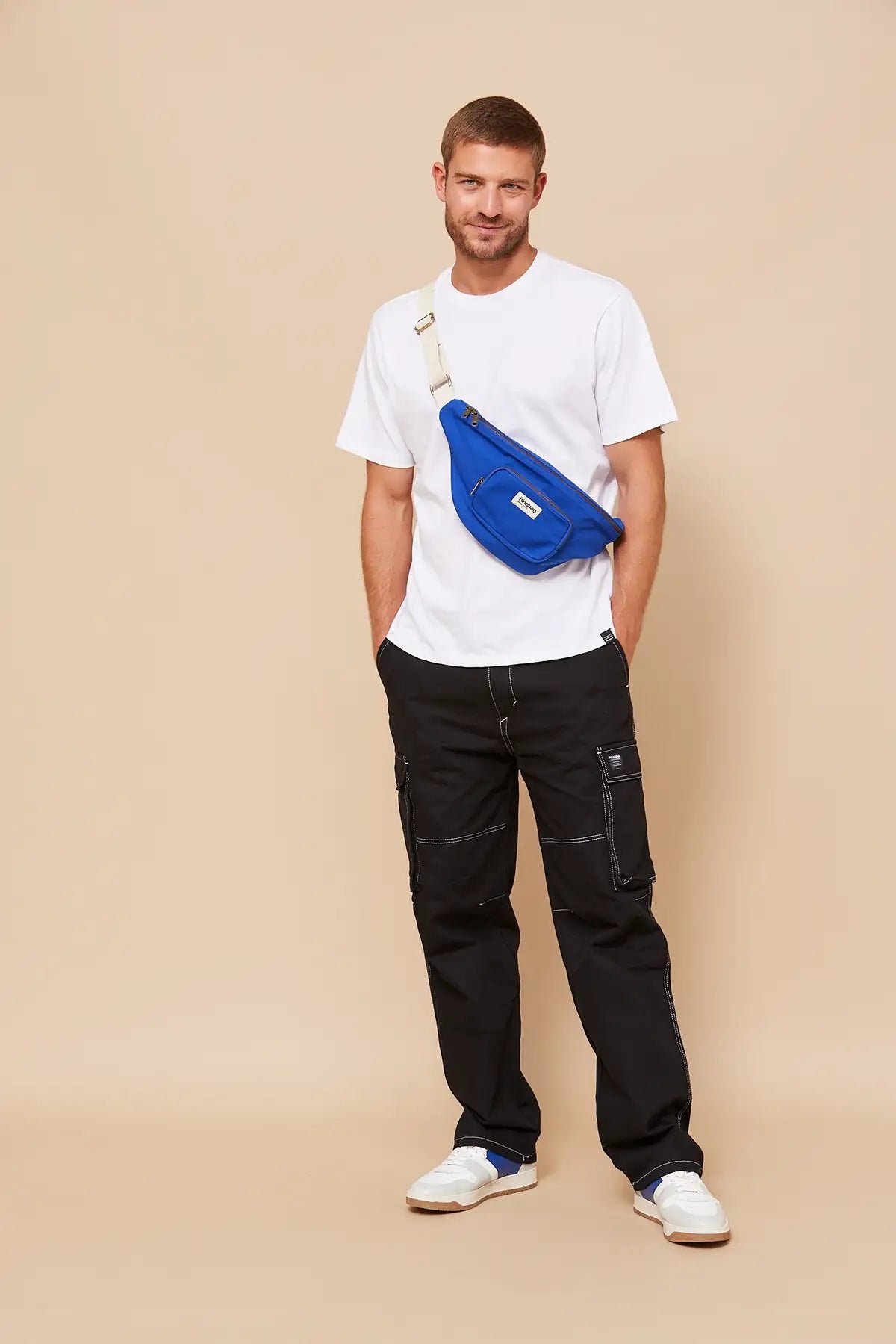 Cotton waist bag HINDBAG Blue