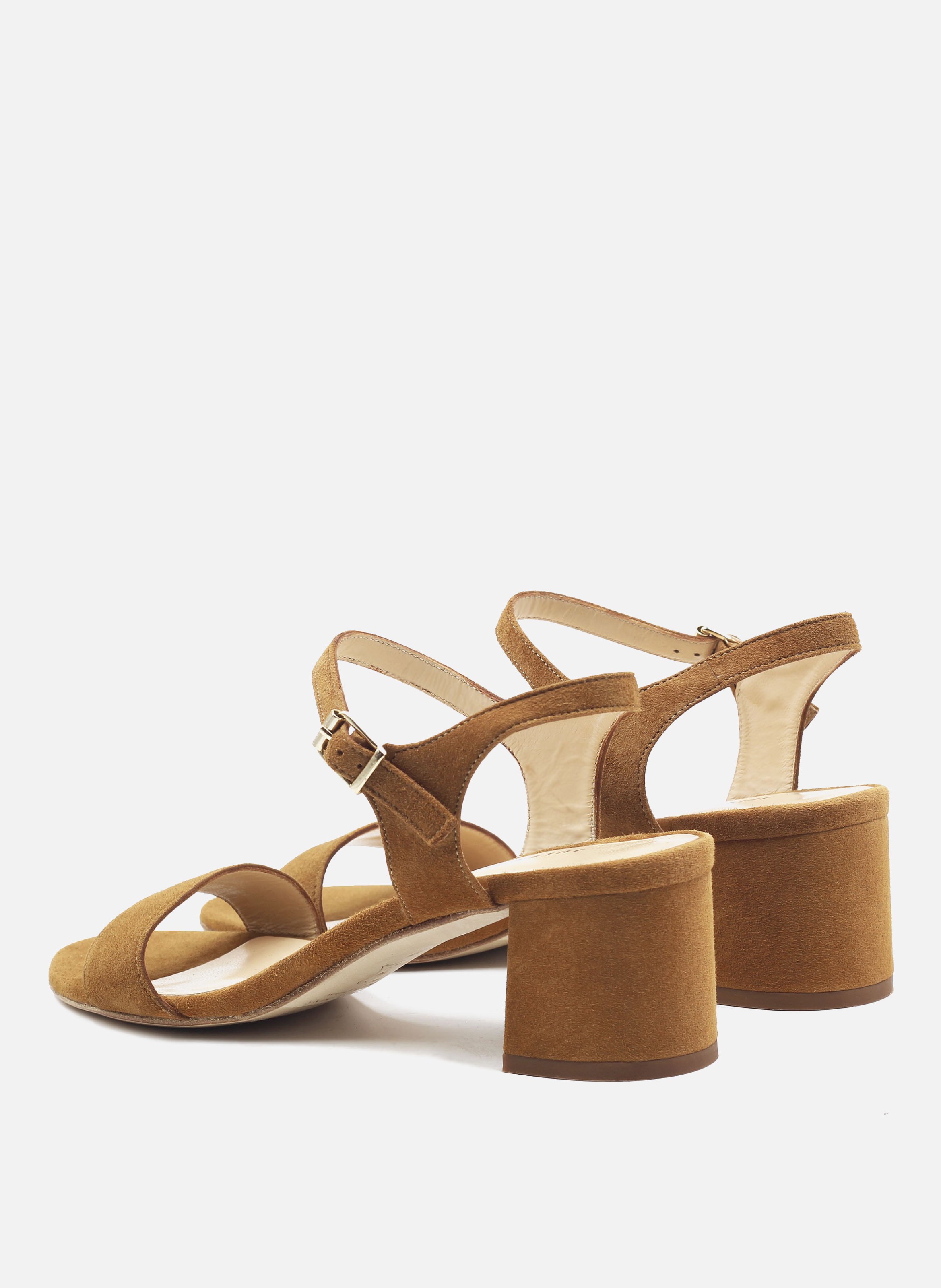 Medium heel suede sandals JULES & JENN Brown