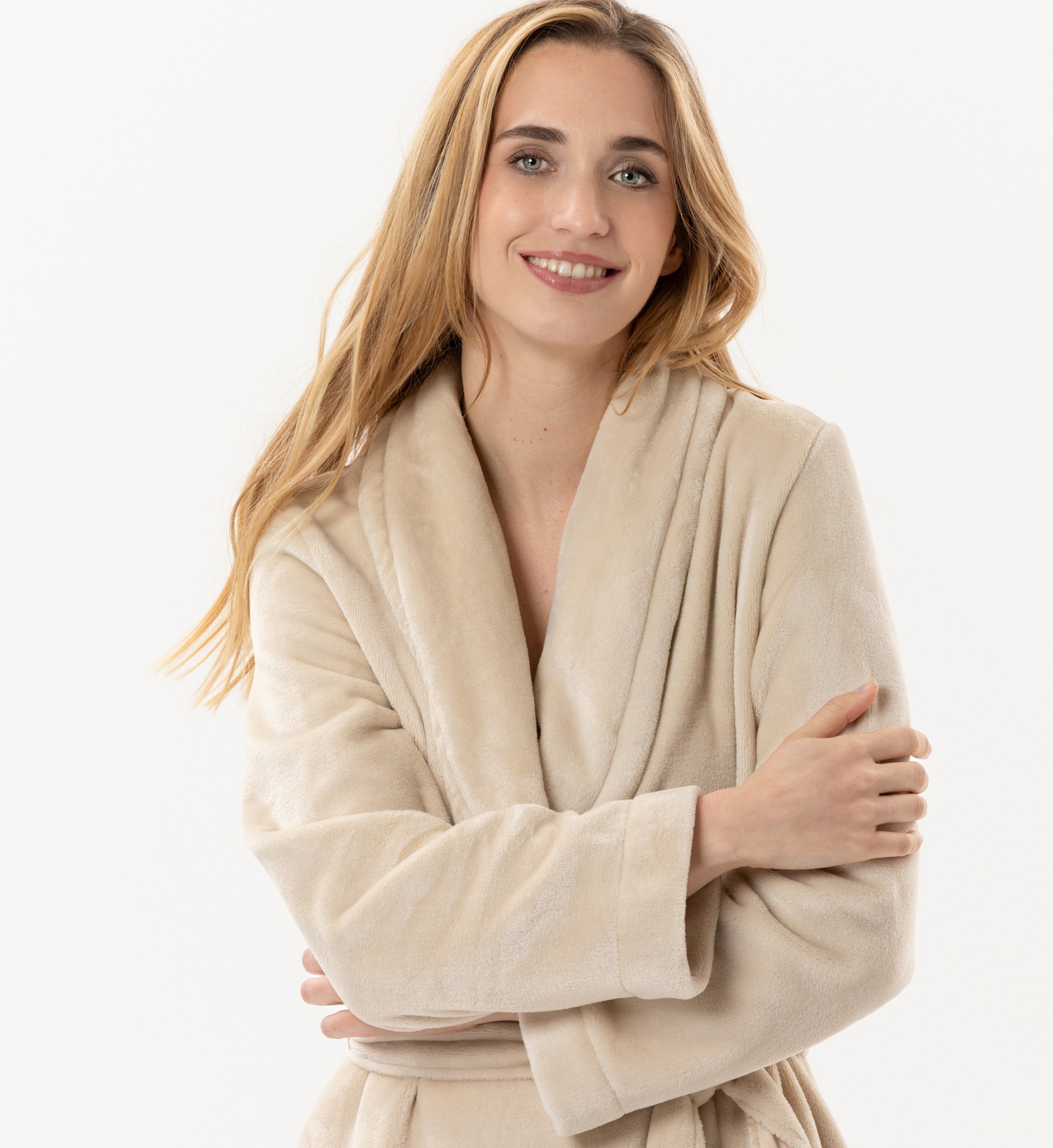 Plush Flannel Robe LE CHAT Beige