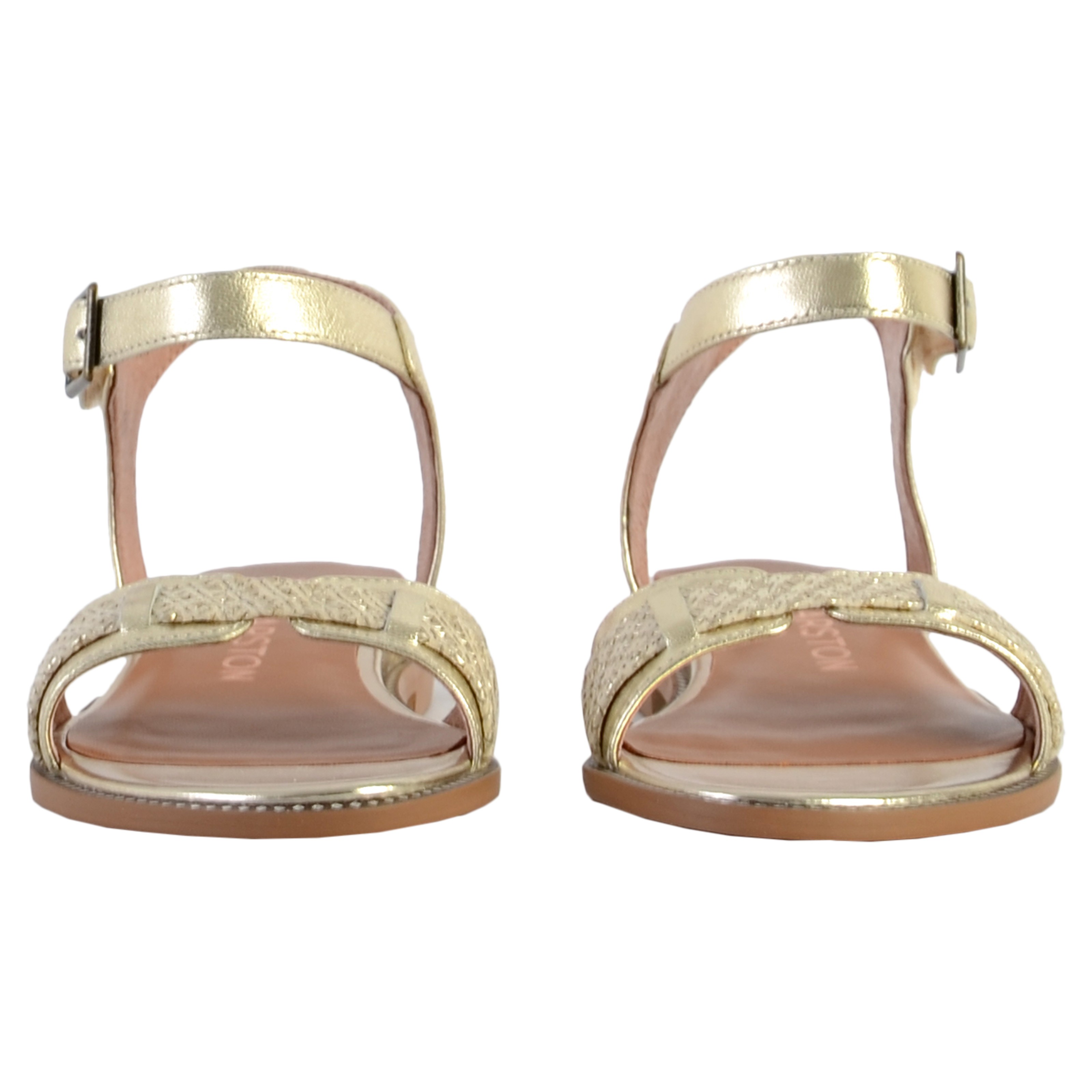 Soraya leather sandals EMILIE KARSTON Silver