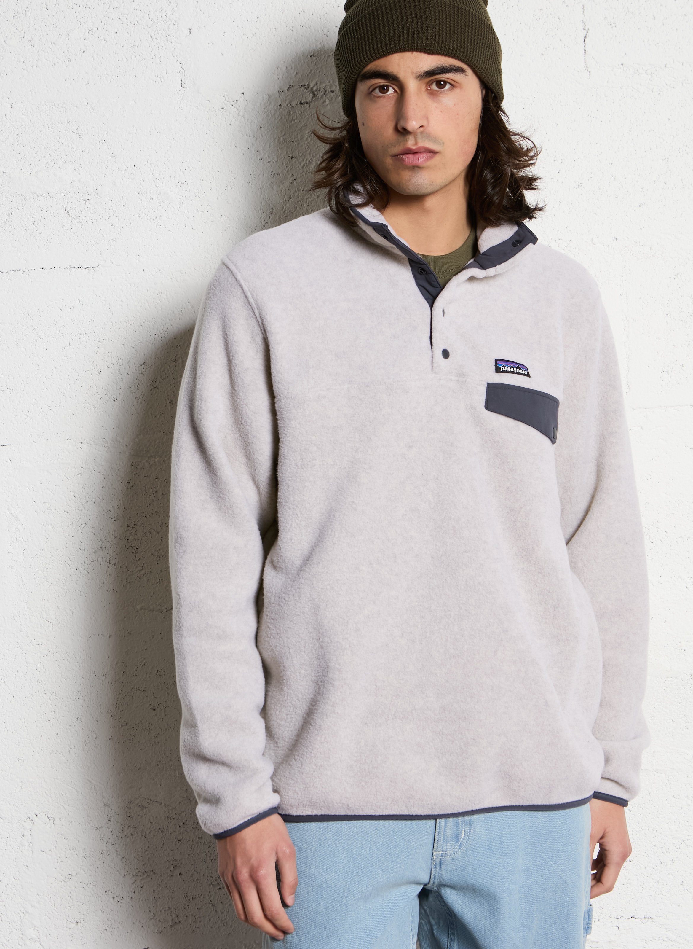 Loose-fit high-neck buttoned sweater PATAGONIA Blue