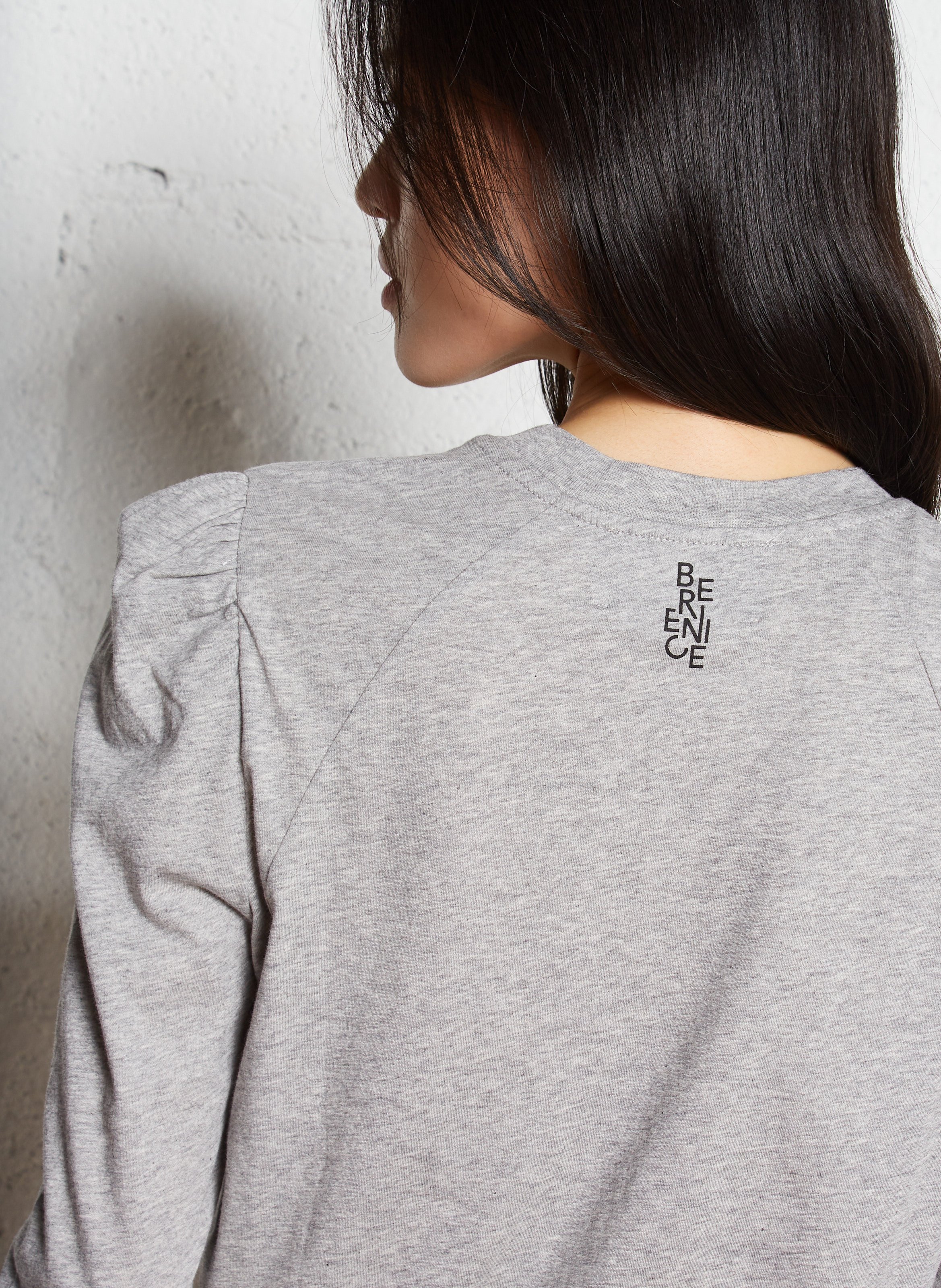 Straight cotton T-shirt Grey