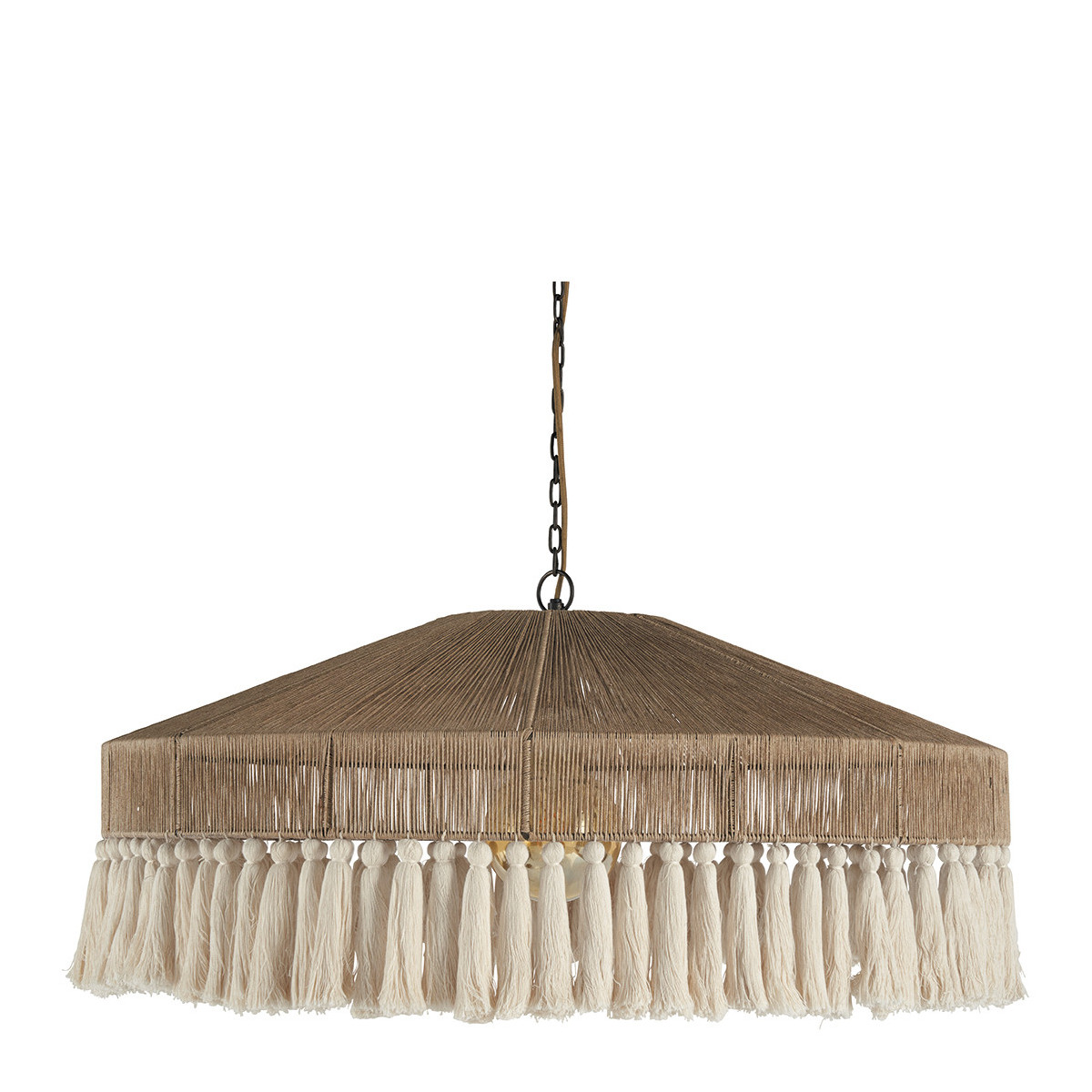 Jute ceiling light BLANC D'IVOIRE Beige
