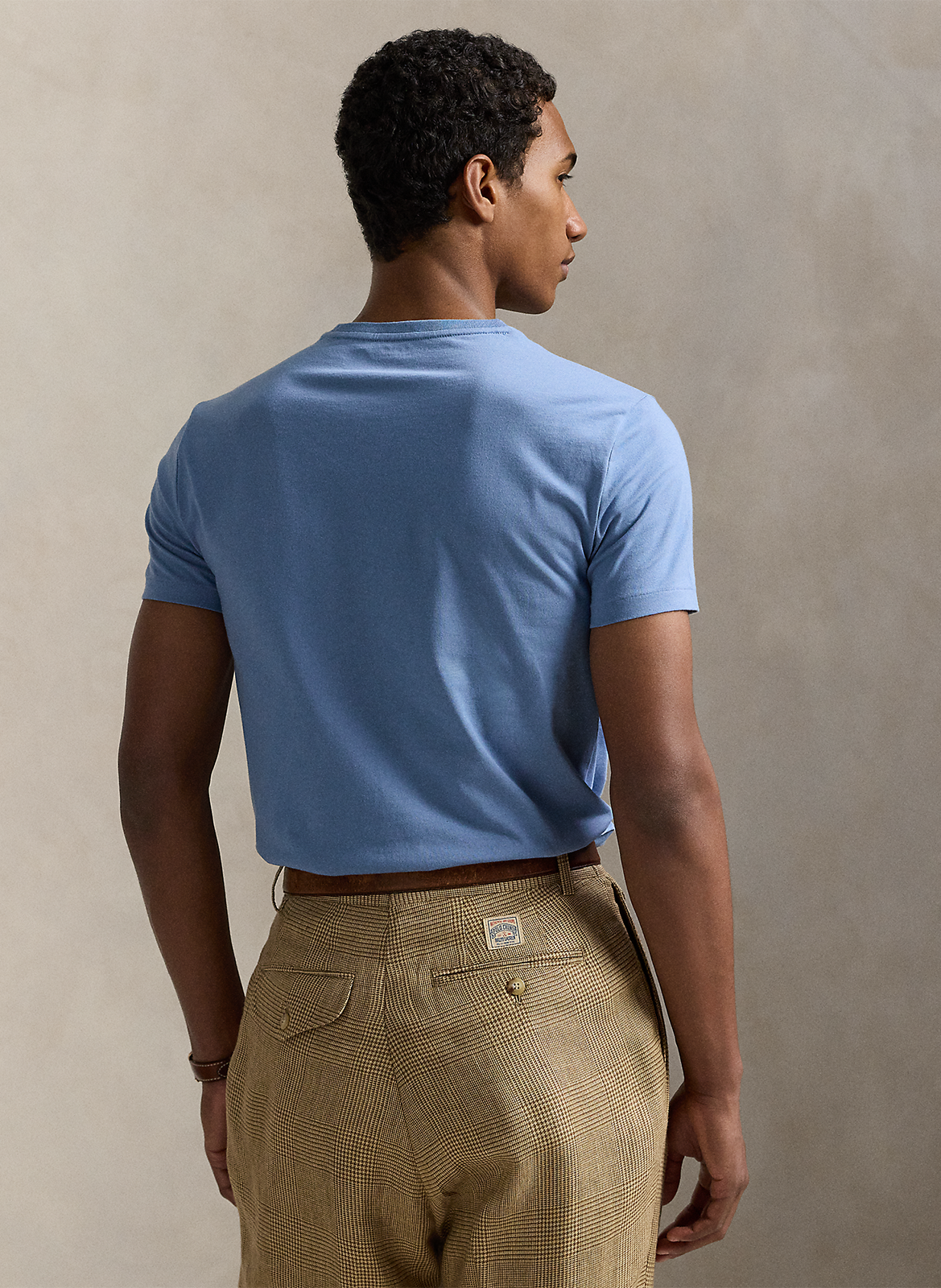 Tee-shirt col rond slim-fit en coton POLO RALPH LAUREN Bleu