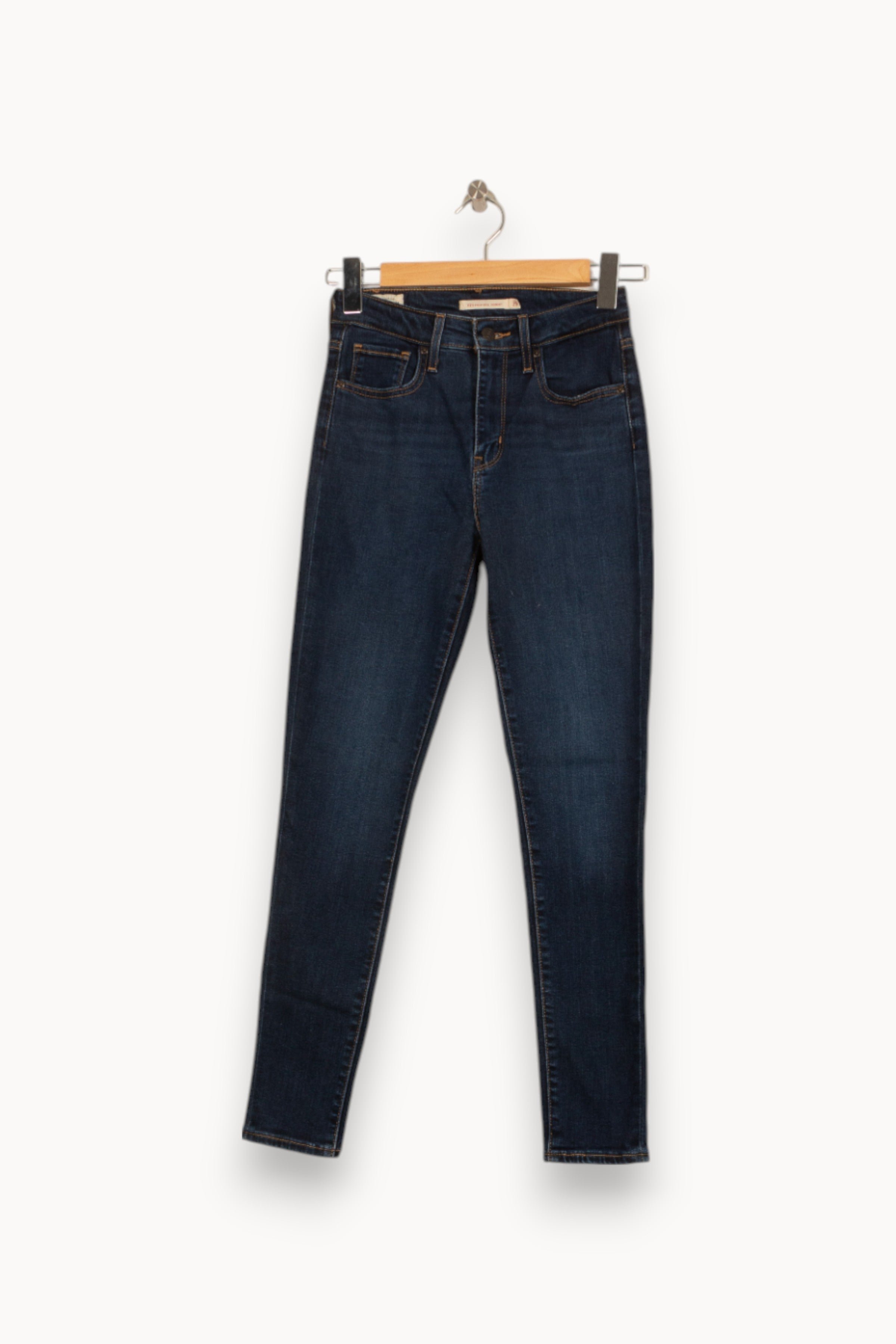 Cropped slim jeans with studs LEVI'S - Seconde main Blue