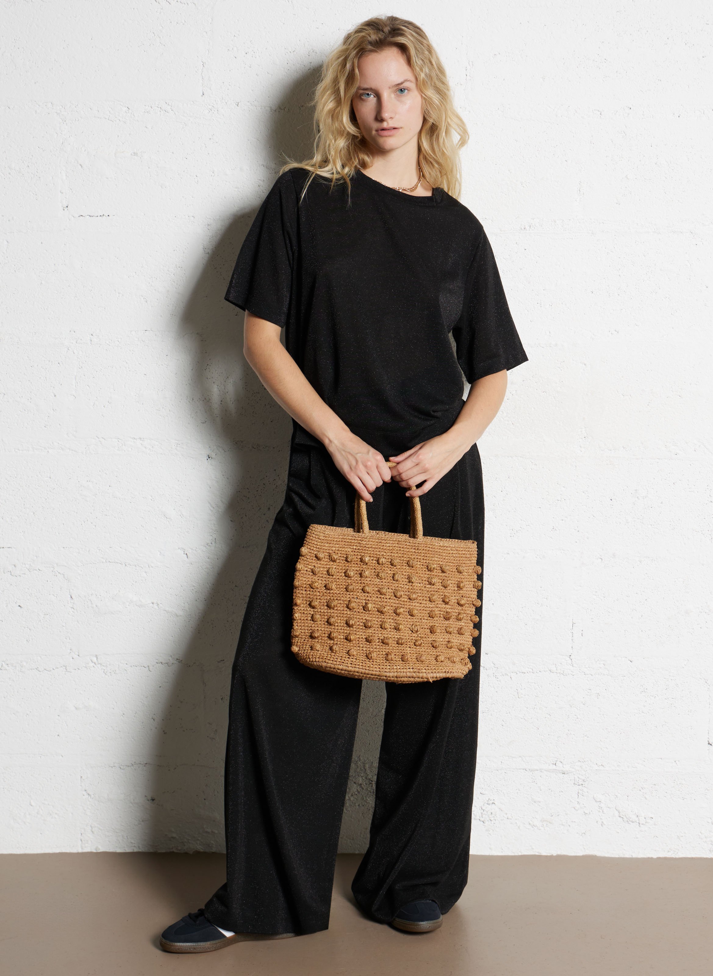 Handtasche aus Bast CAMALYA Beige