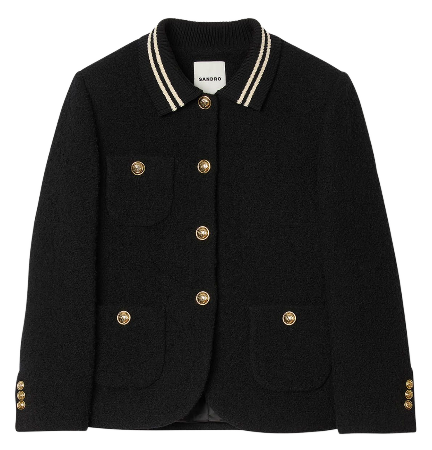 Veste de tailleur à col chemise SANDRO Noir