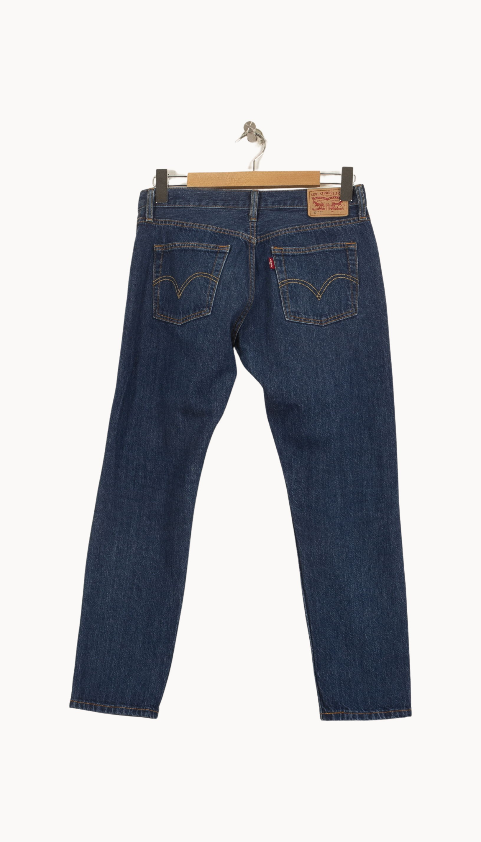 Cropped slim jeans with studs LEVI'S - Seconde main Blue
