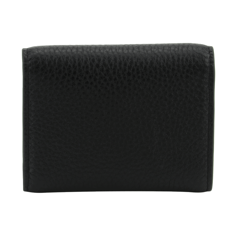 Leather coin purse POURCHET Black