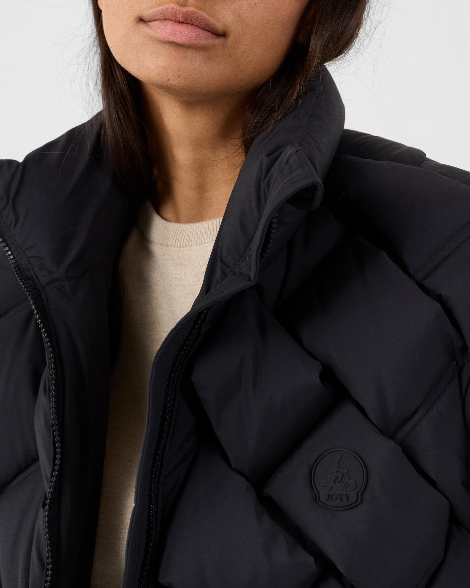 Alya quilted puffer cold weather jacket JOTT Black