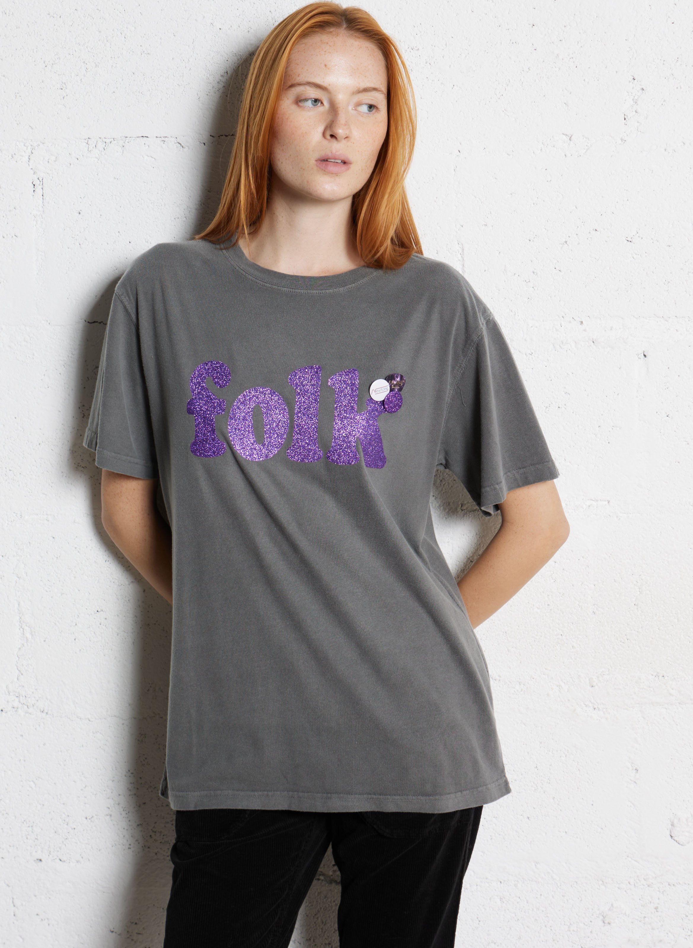 Tee-shirt col rond sérigraphié en coton NEWTONE