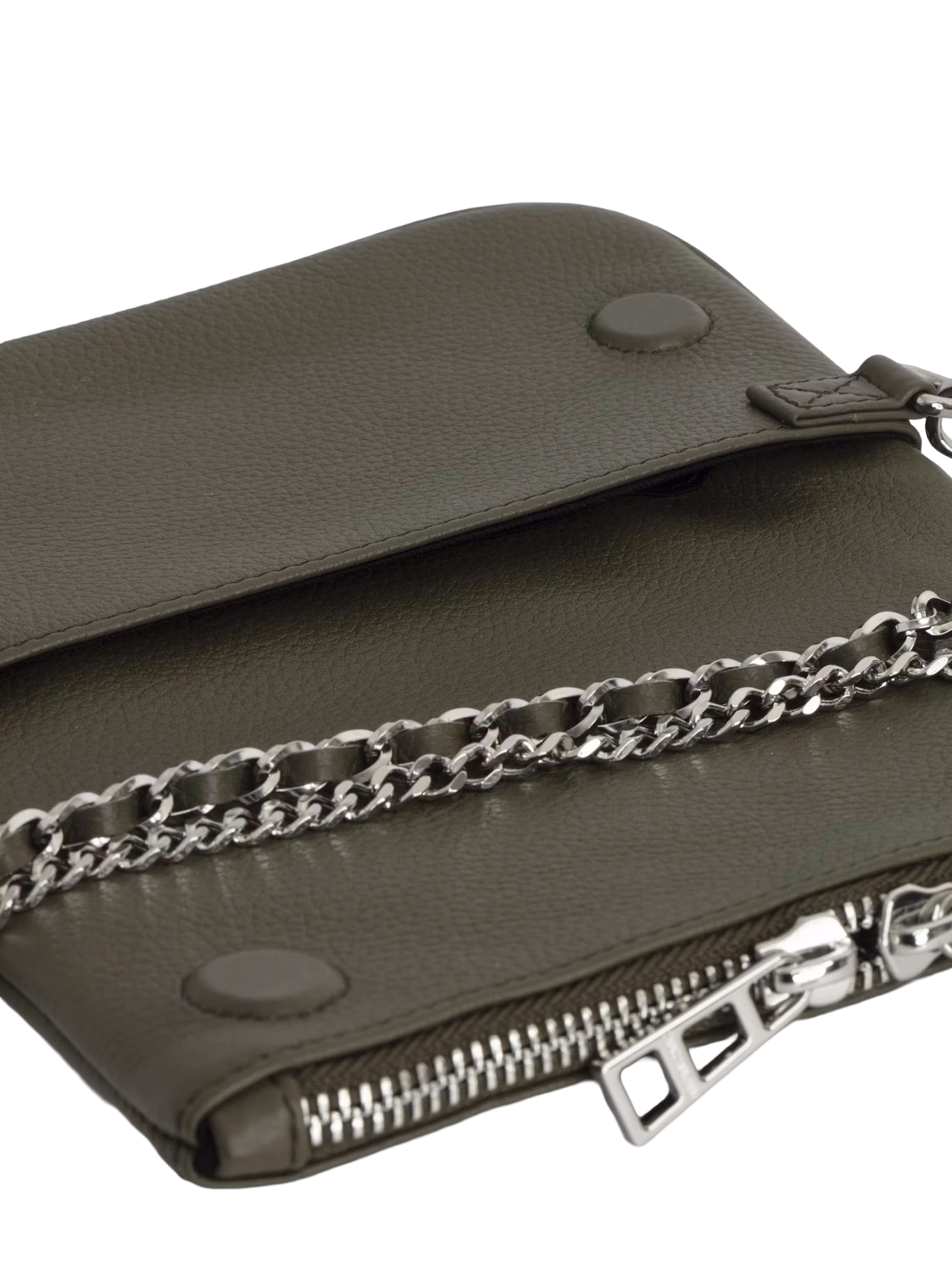 Abend-Clutch aus Leder ZADIG&VOLTAIRE Grun