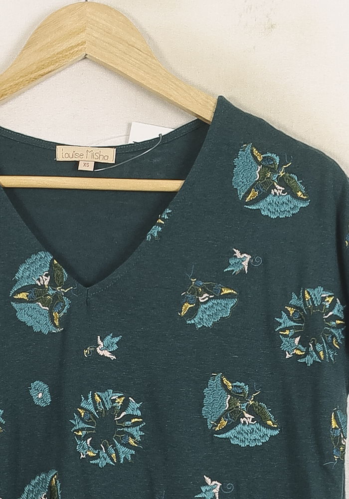 Tommy Badge T-shirt LOUISE MISHA - Seconde Main Green