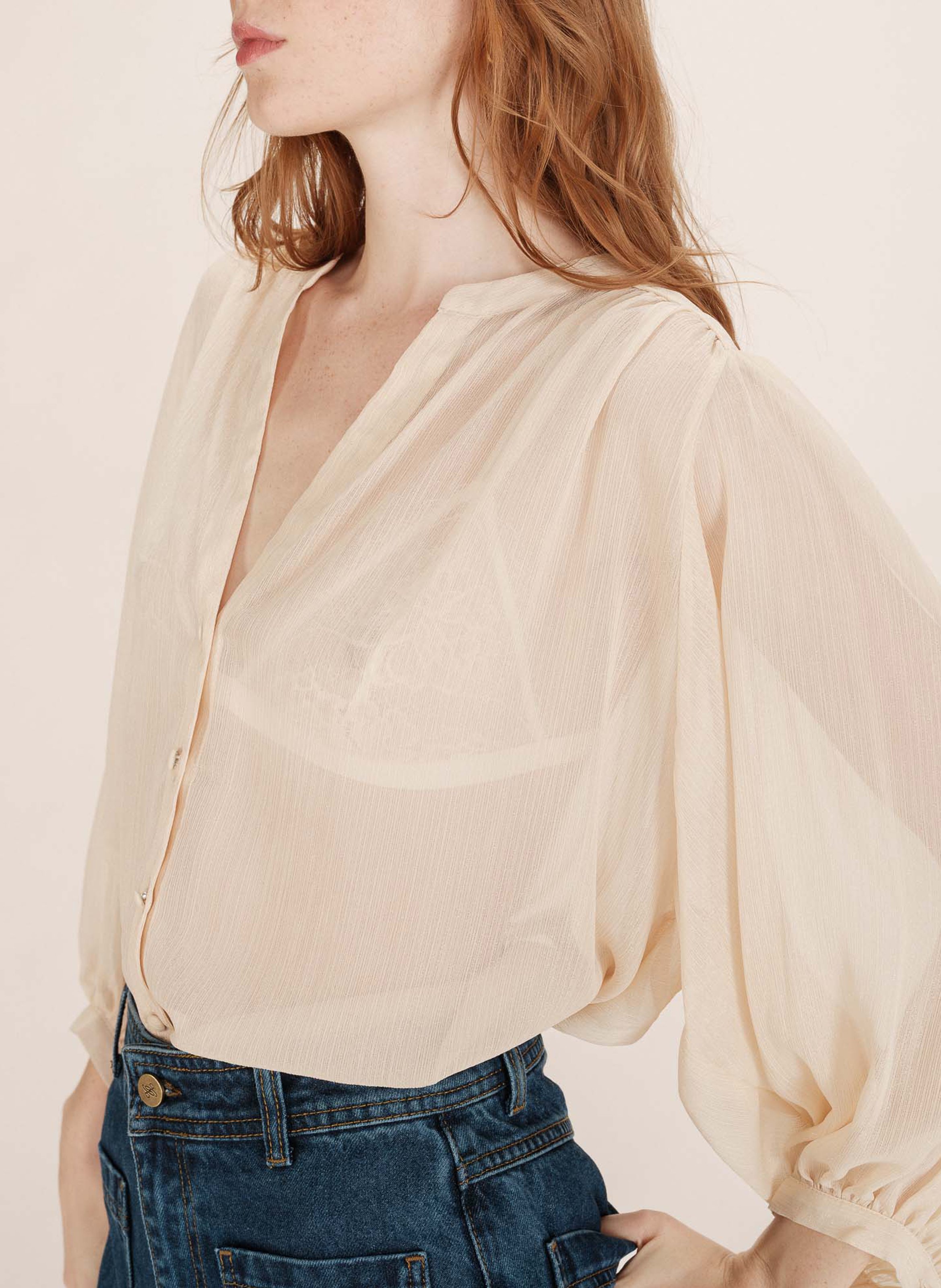 V-neck blouse GRACE ET MILA Yellow