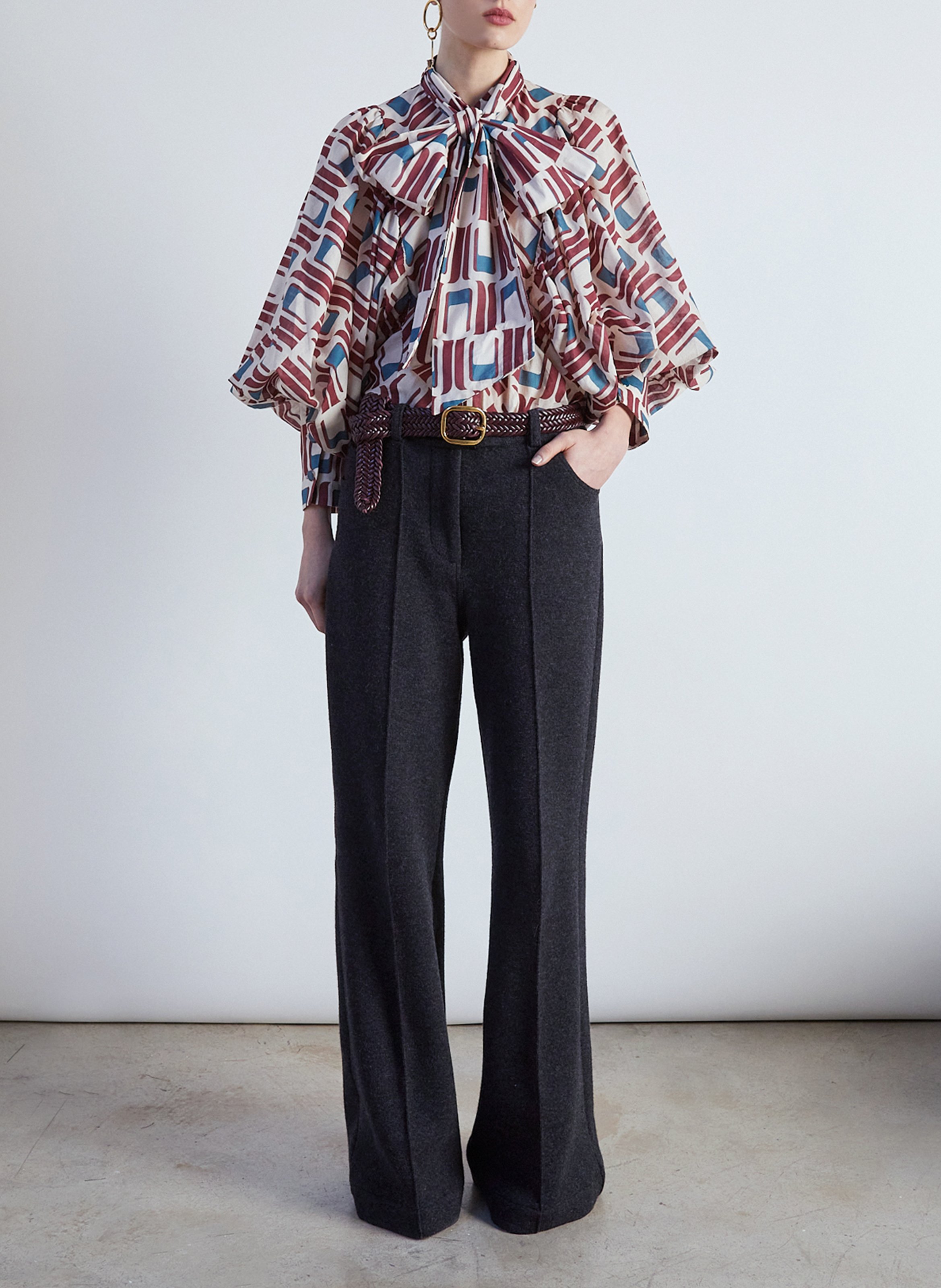 Blouse imprimée col montant  THE LABEL EDITION Multicolore