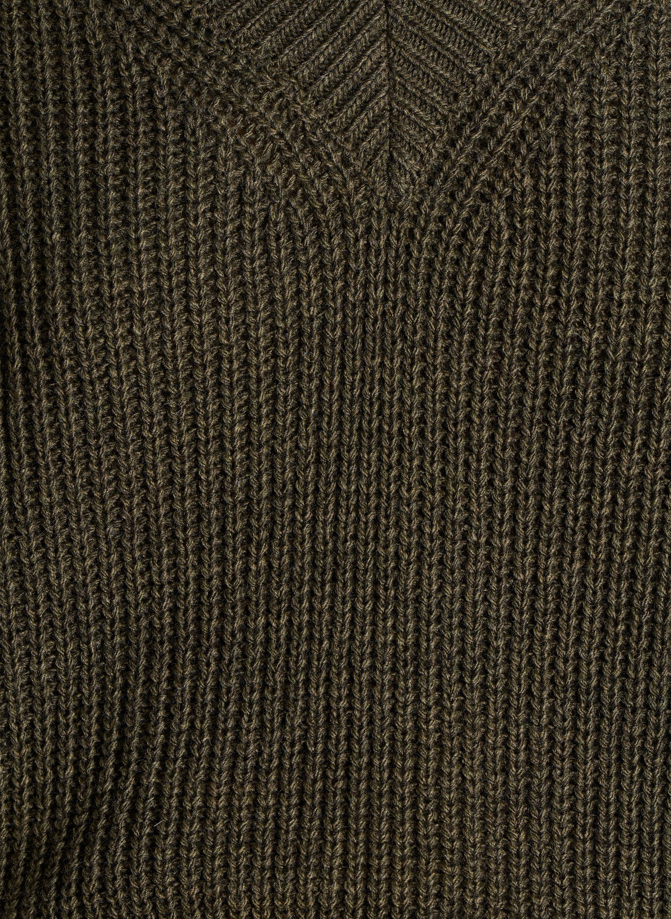 Pull droit col V en maille mélangée LA FEE MARABOUTEE Vert