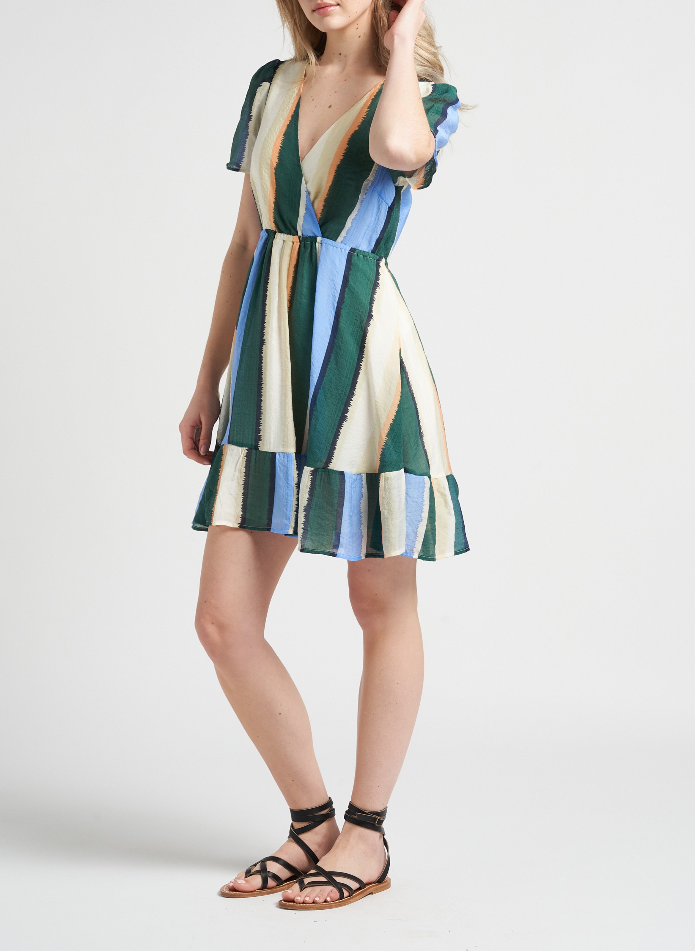 Kurzes Midikleid mit buntem Print OBJECT Grun