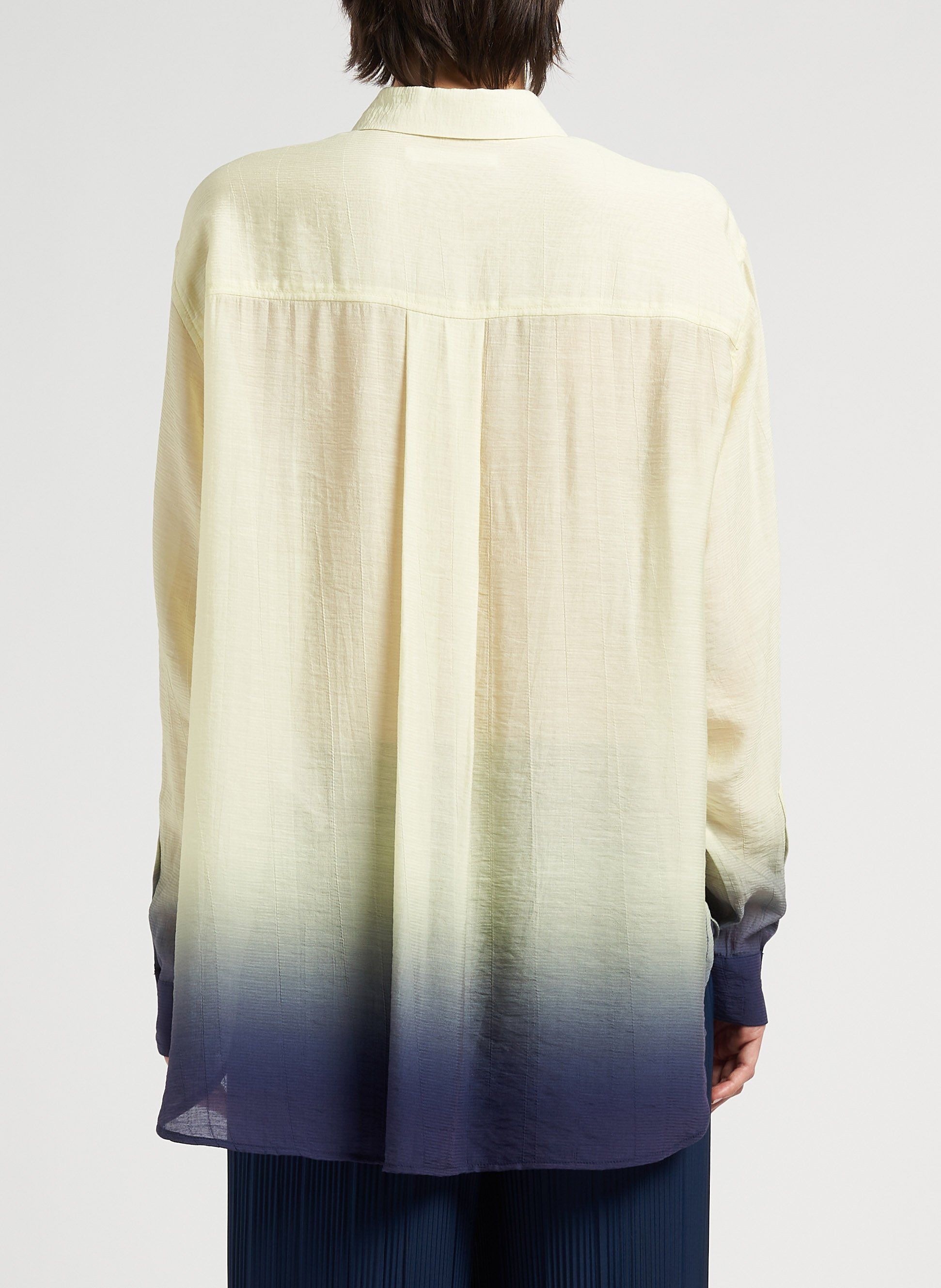 Oversized printed shirt with classic collar SAMSOE SAMSOE Yellow