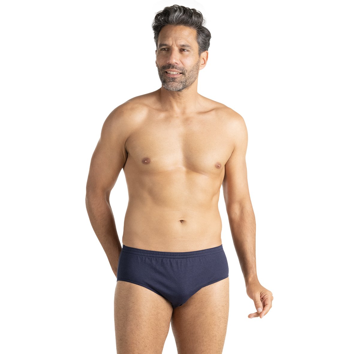Pack of 3 high-waisted closed men's fancy briefs by Eminence EMINENCE Blue