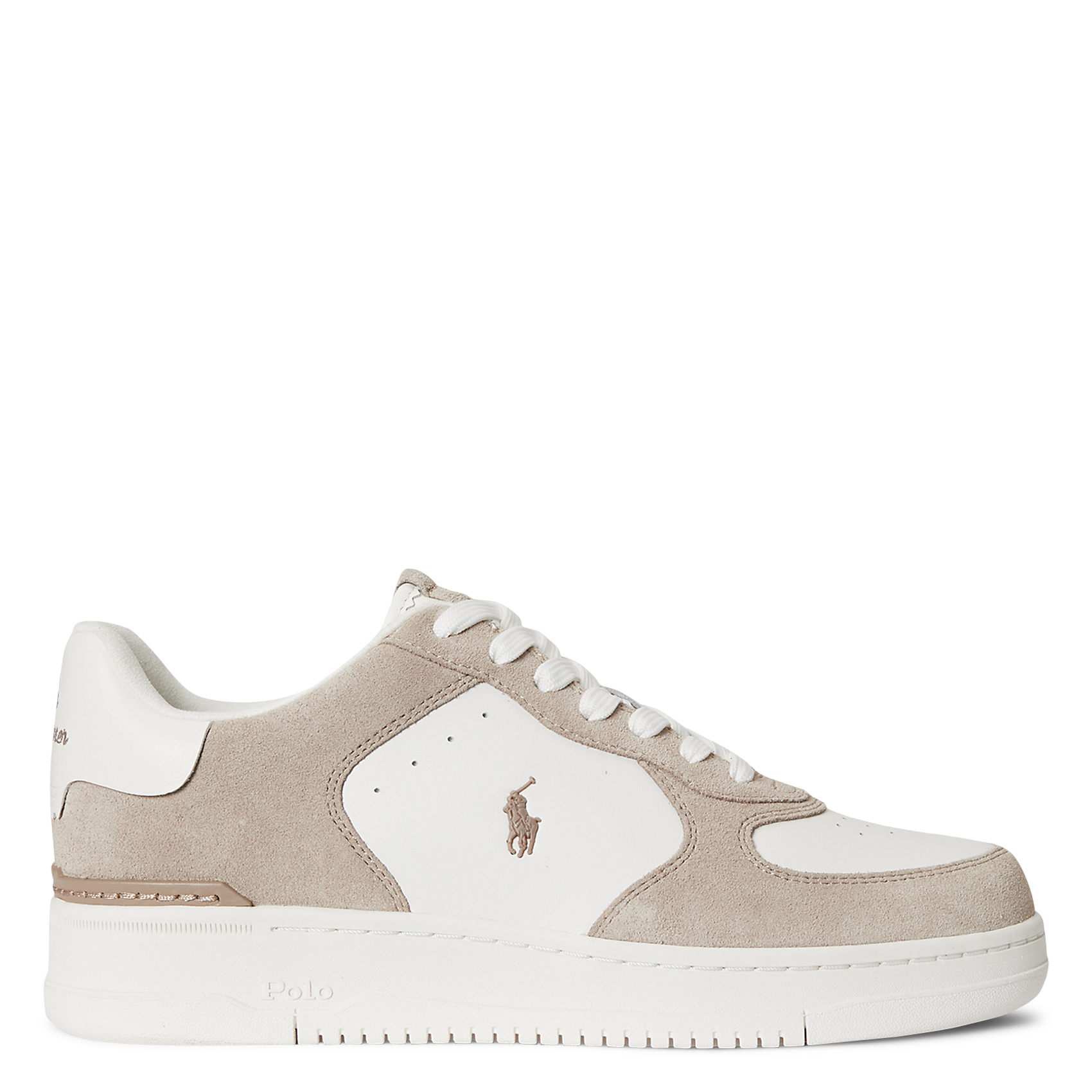 Niedrige Ledersneaker mit Logo POLO RALPH LAUREN Beige