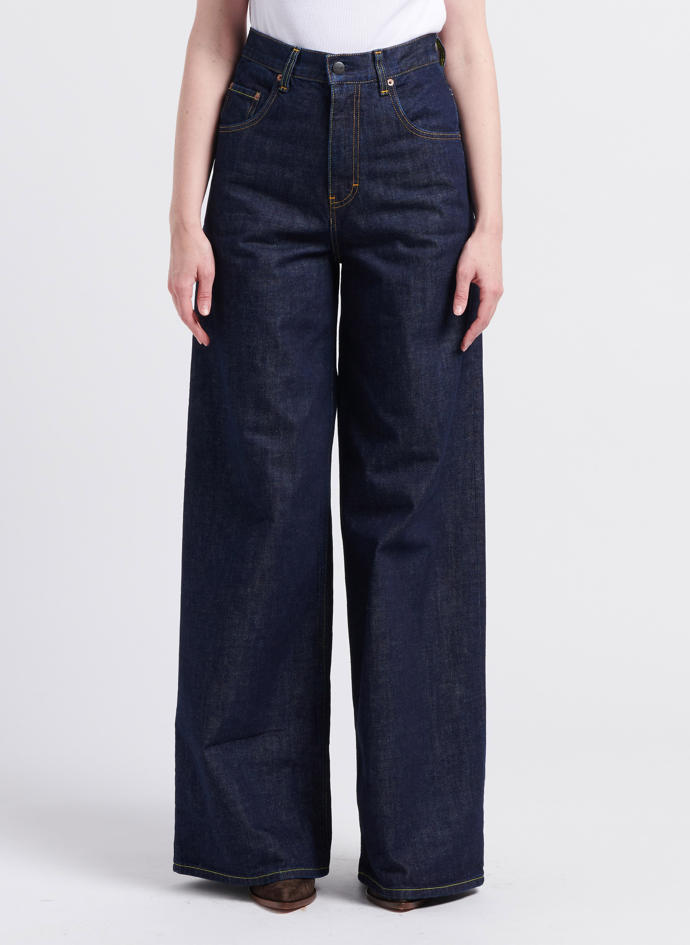 Jean large taille haute MARGAUX LONNBERG Bleu