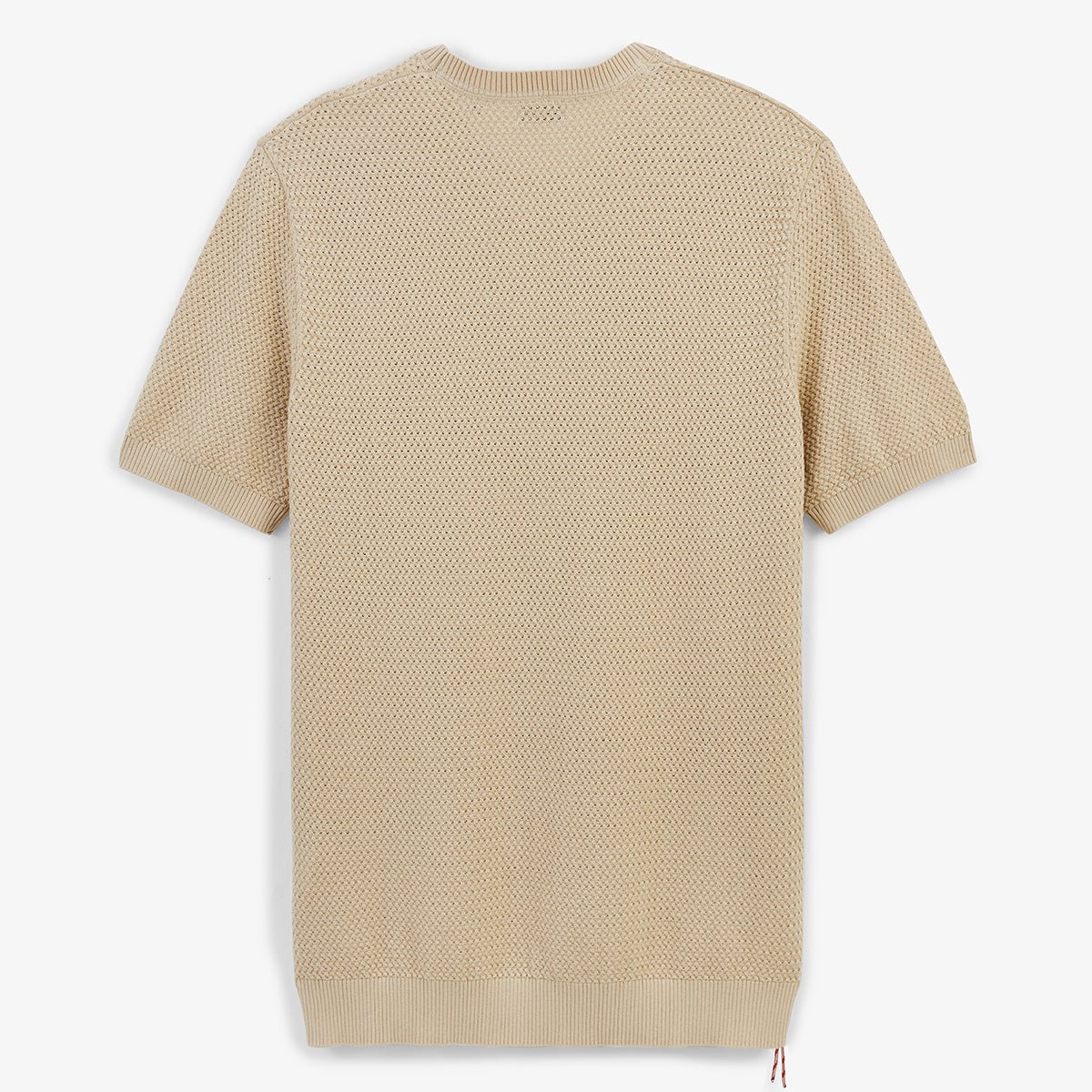 Short-sleeve round neck cotton sweater SERGE BLANCO Beige