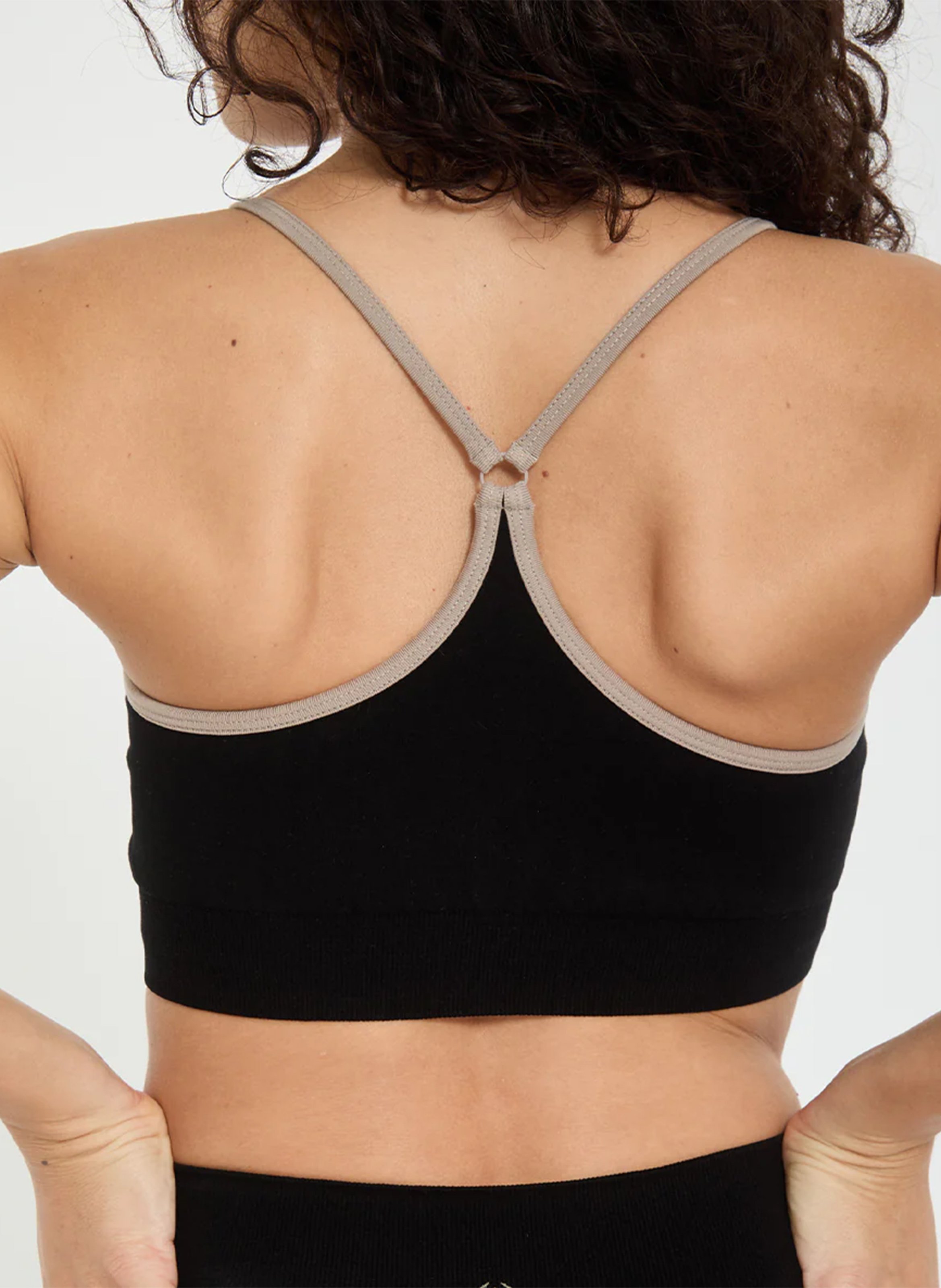 Asymmetric jacquard T-shirt YOGA SEARCHER Black