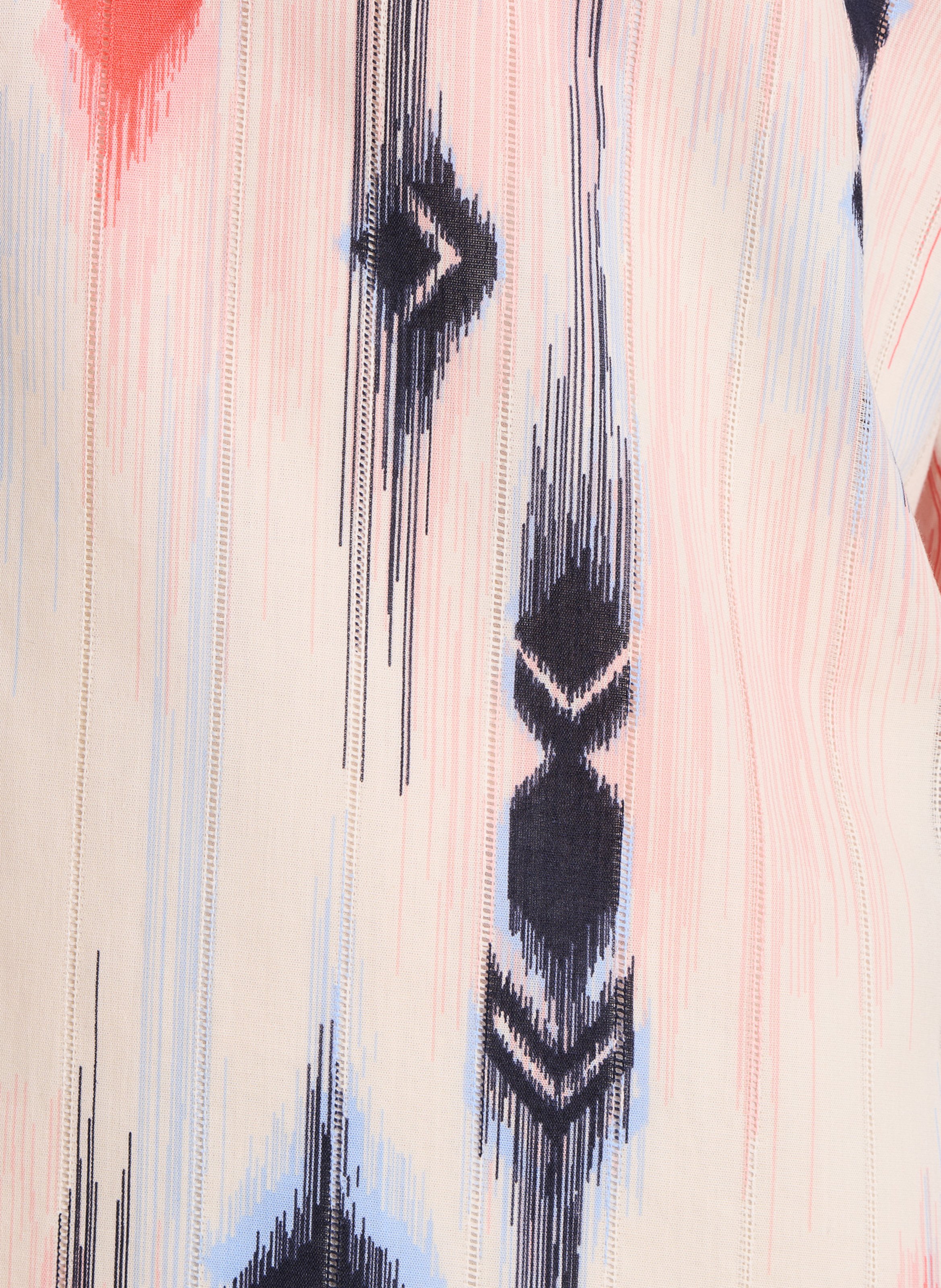 Kurzkleid aus Bio-Baumwolle mit Henley-Ausschnitt LA FEE MARABOUTEE Mehrfarbig