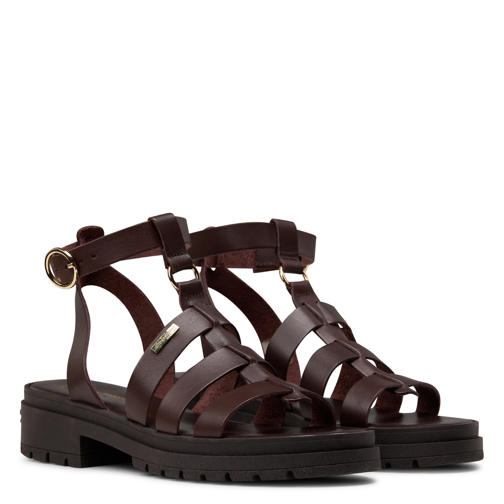 Alice heeled leather sandals Brown