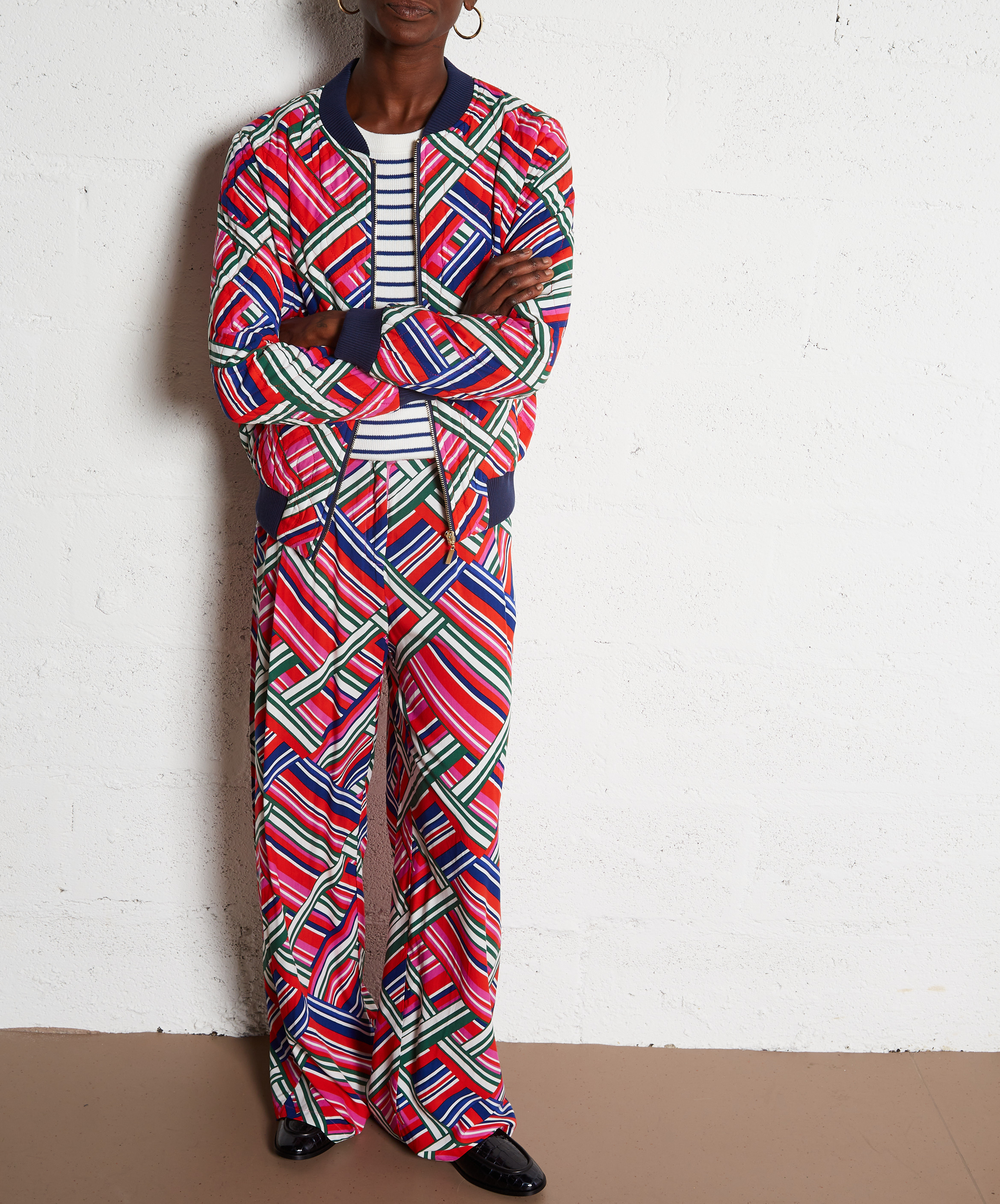 Norton printed straight trousers LA PETITE ETOILE Multicolored