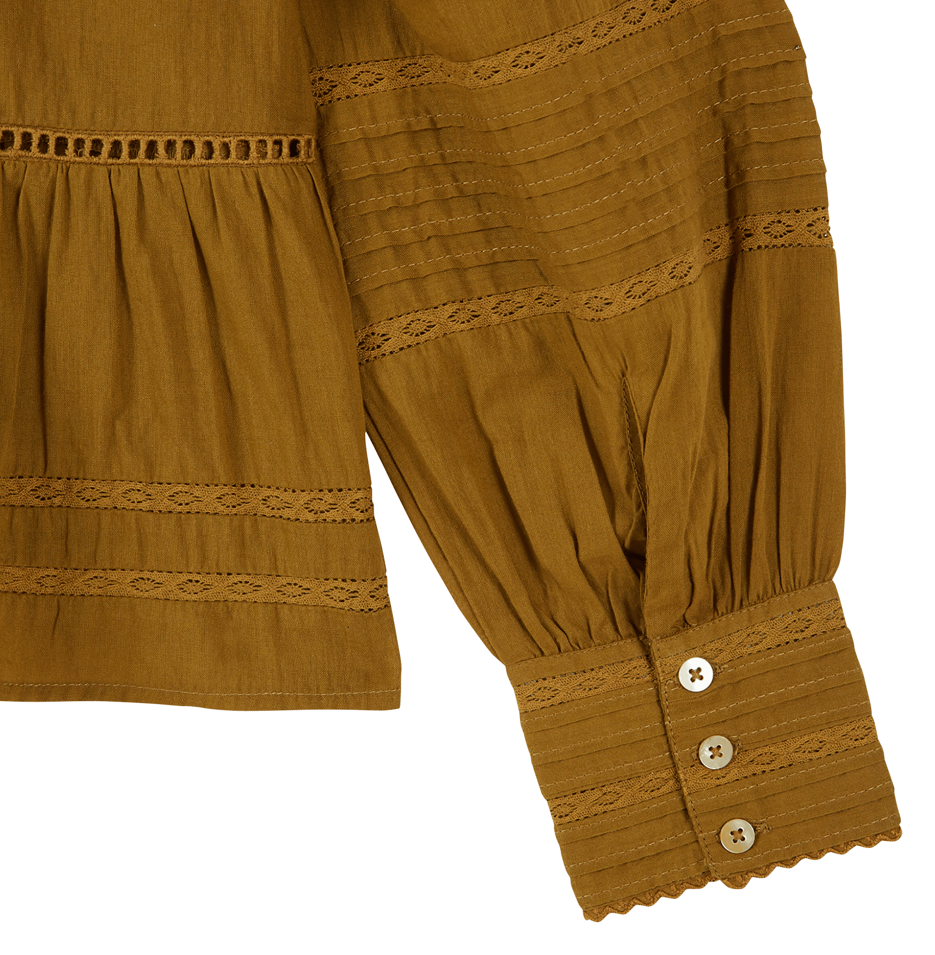 Blouse col rond en coton EMILE ET IDA Vert