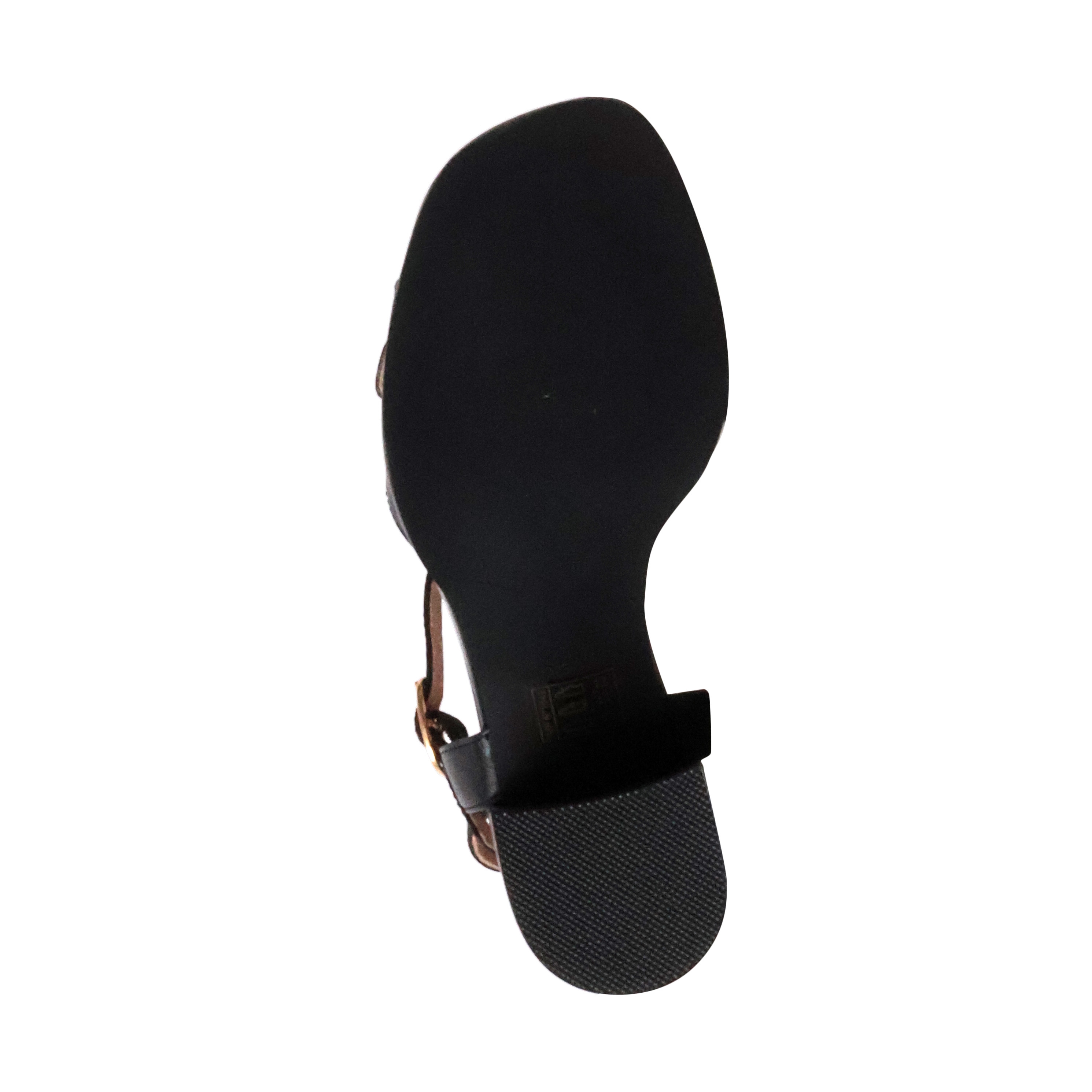 Brooke leather heeled sandals EMILIE KARSTON Black