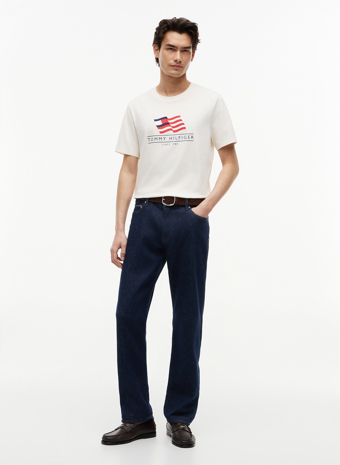 Bedrucktes T-Shirt mit Rundhalsausschnitt TOMMY HILFIGER Gelb